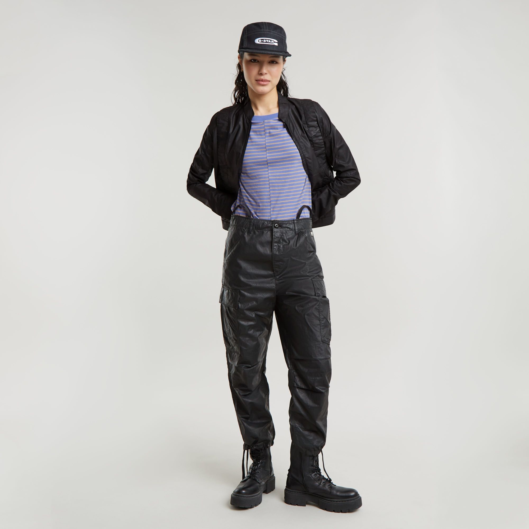 G-Star RAW Cargo Cropped Drawcord Zwart Dames
