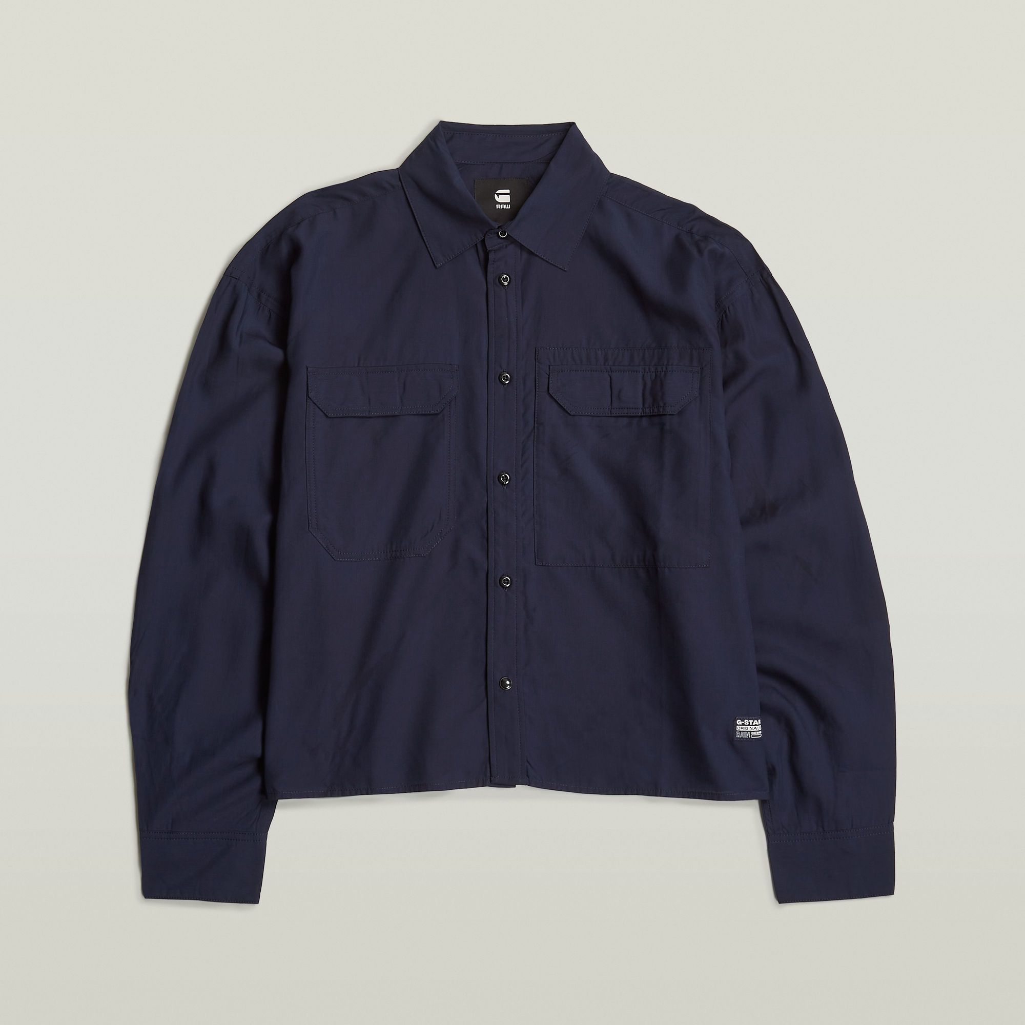 G-Star RAW Cropped Pocket Blouse Donkerblauw Dames