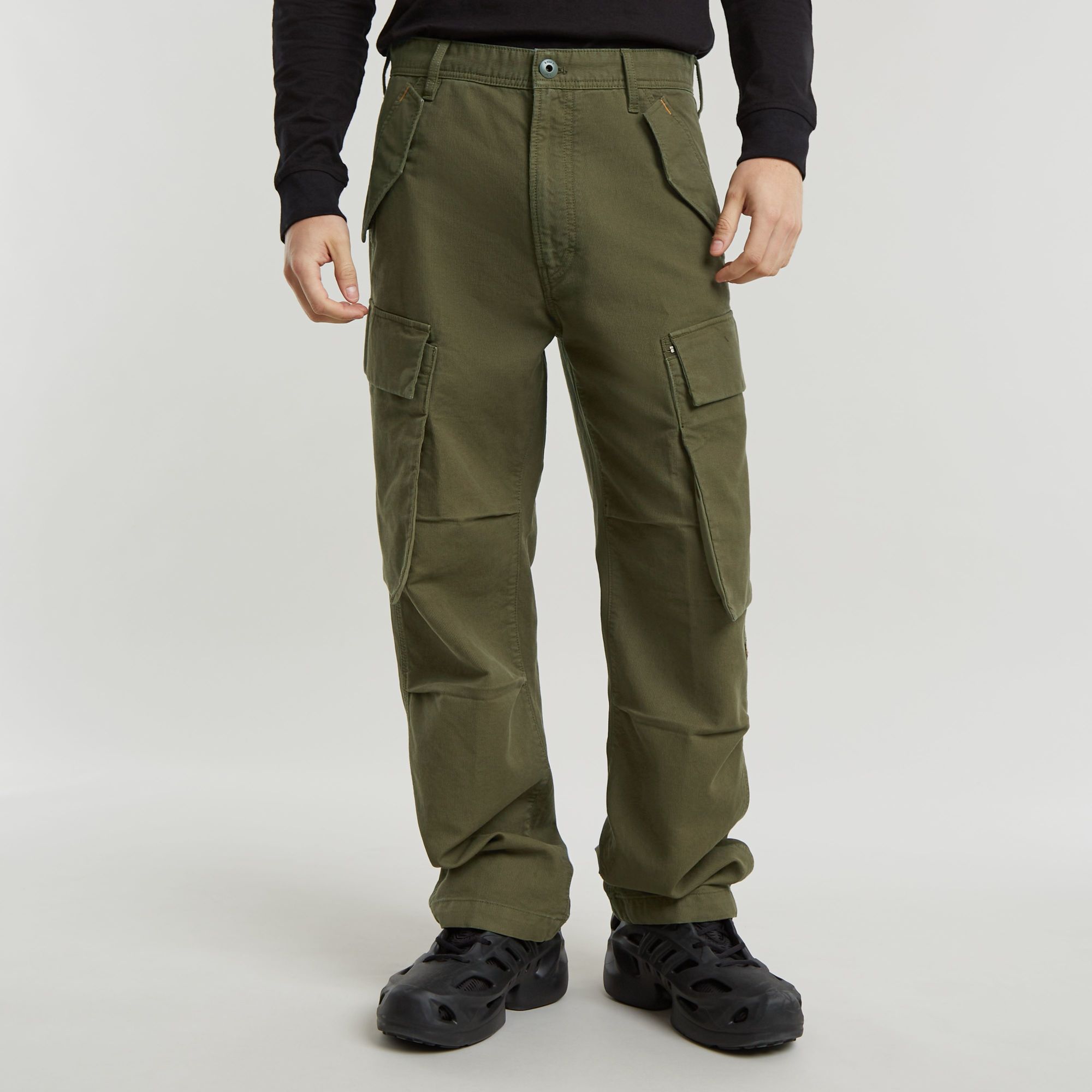 

R-3N Regular Straight Cargo Pants - Green - Men