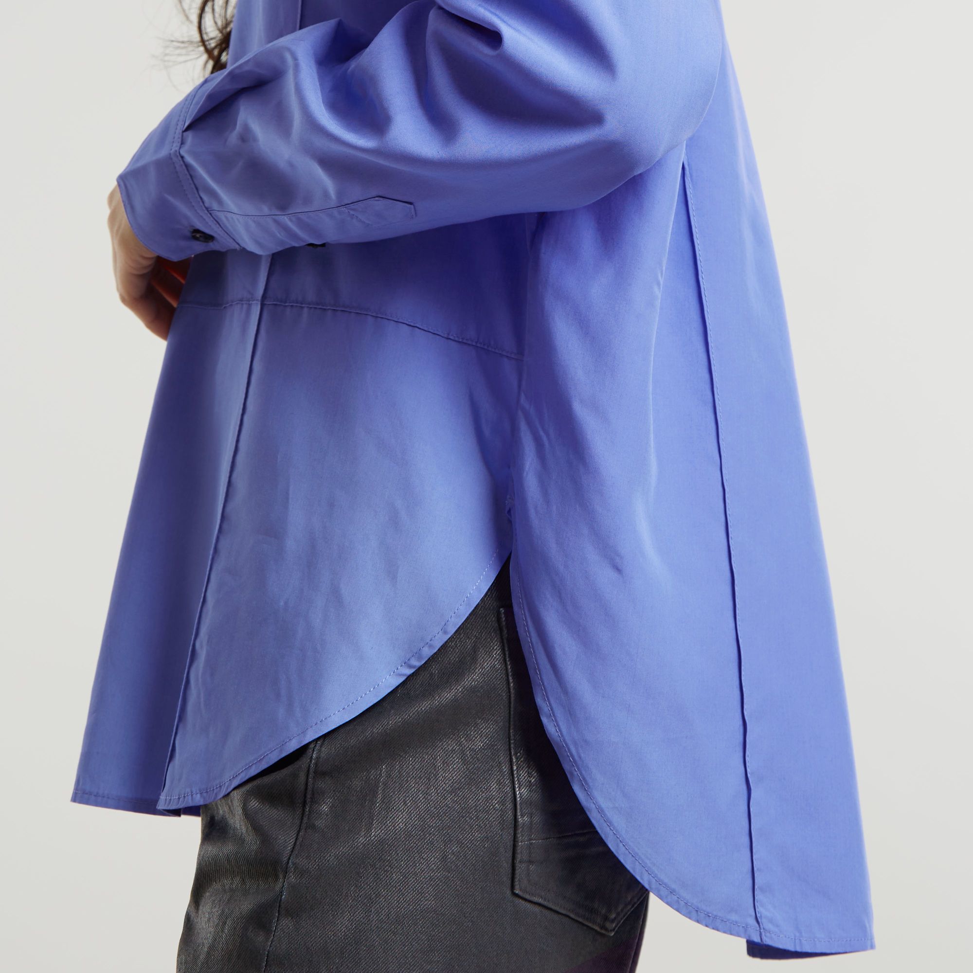 G-Star RAW Boyfriend Pintuck Shirt Midden blauw Dames