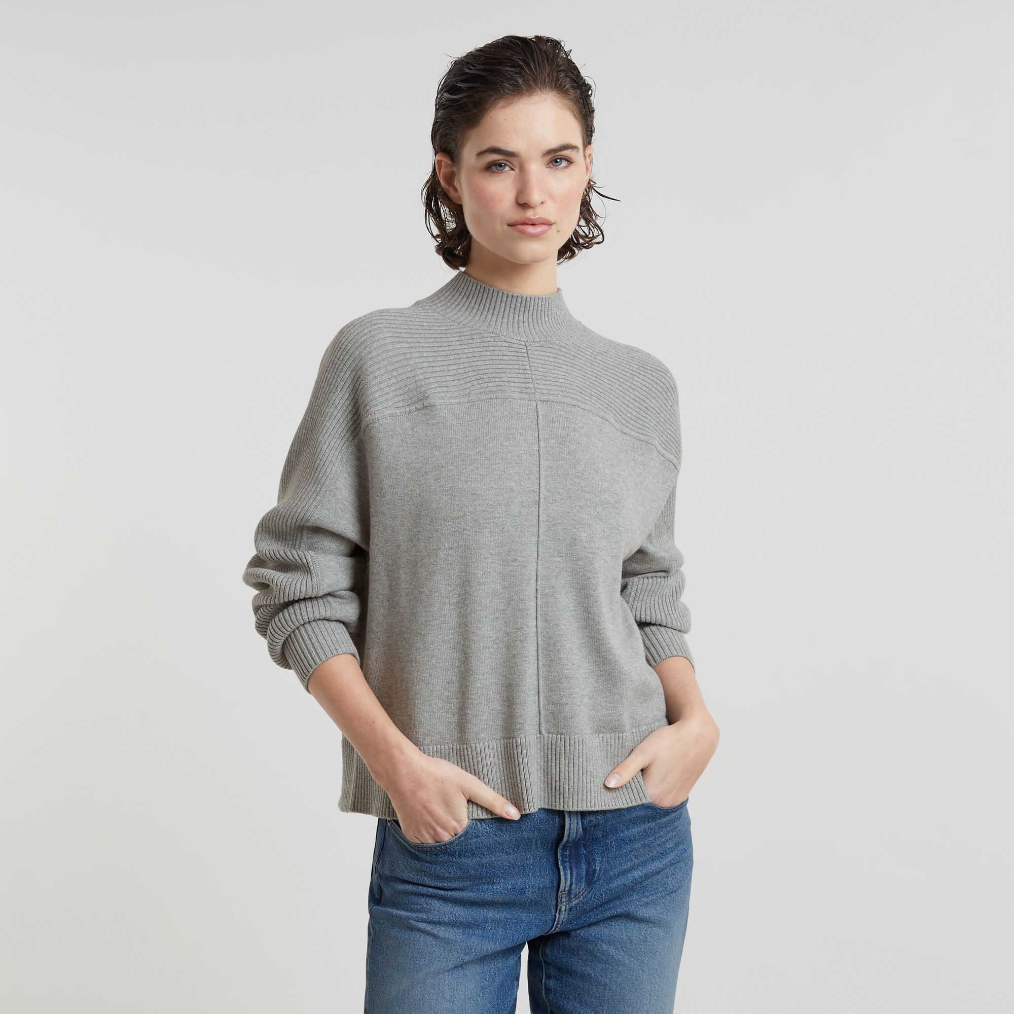 

Boxy Mock Jumper - Multi color - Women