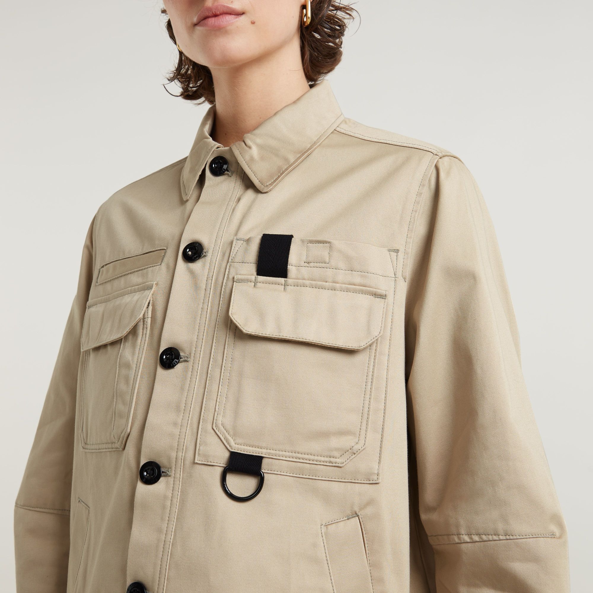 G-Star RAW Tape Overshirt Beige Dames
