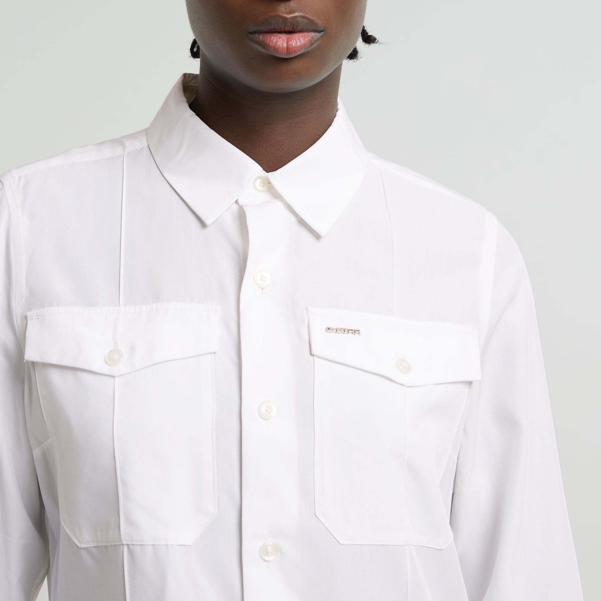 G-Star RAW Slim Pocket Blouse Wit Dames