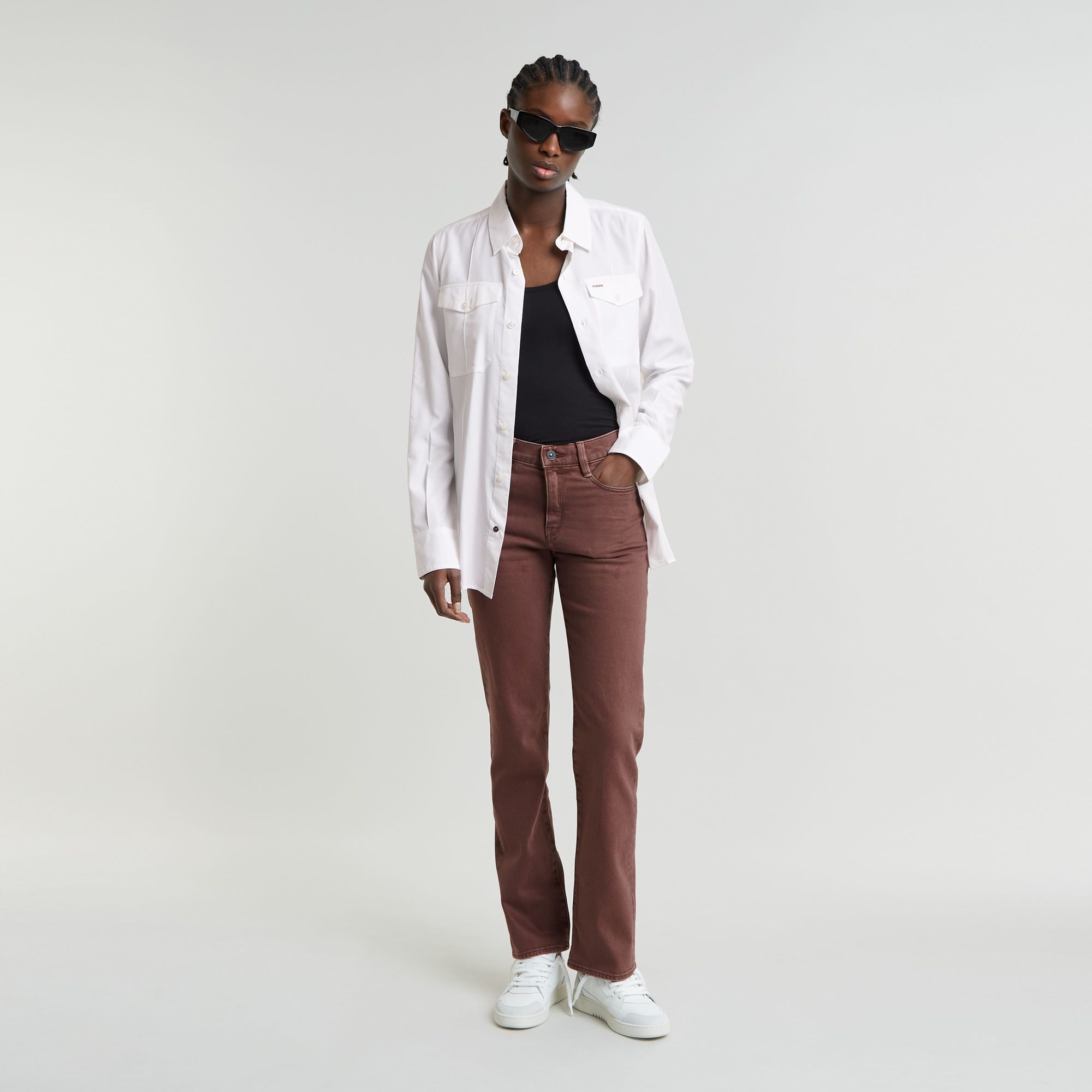 G-Star RAW Slim Pocket Blouse Wit Dames