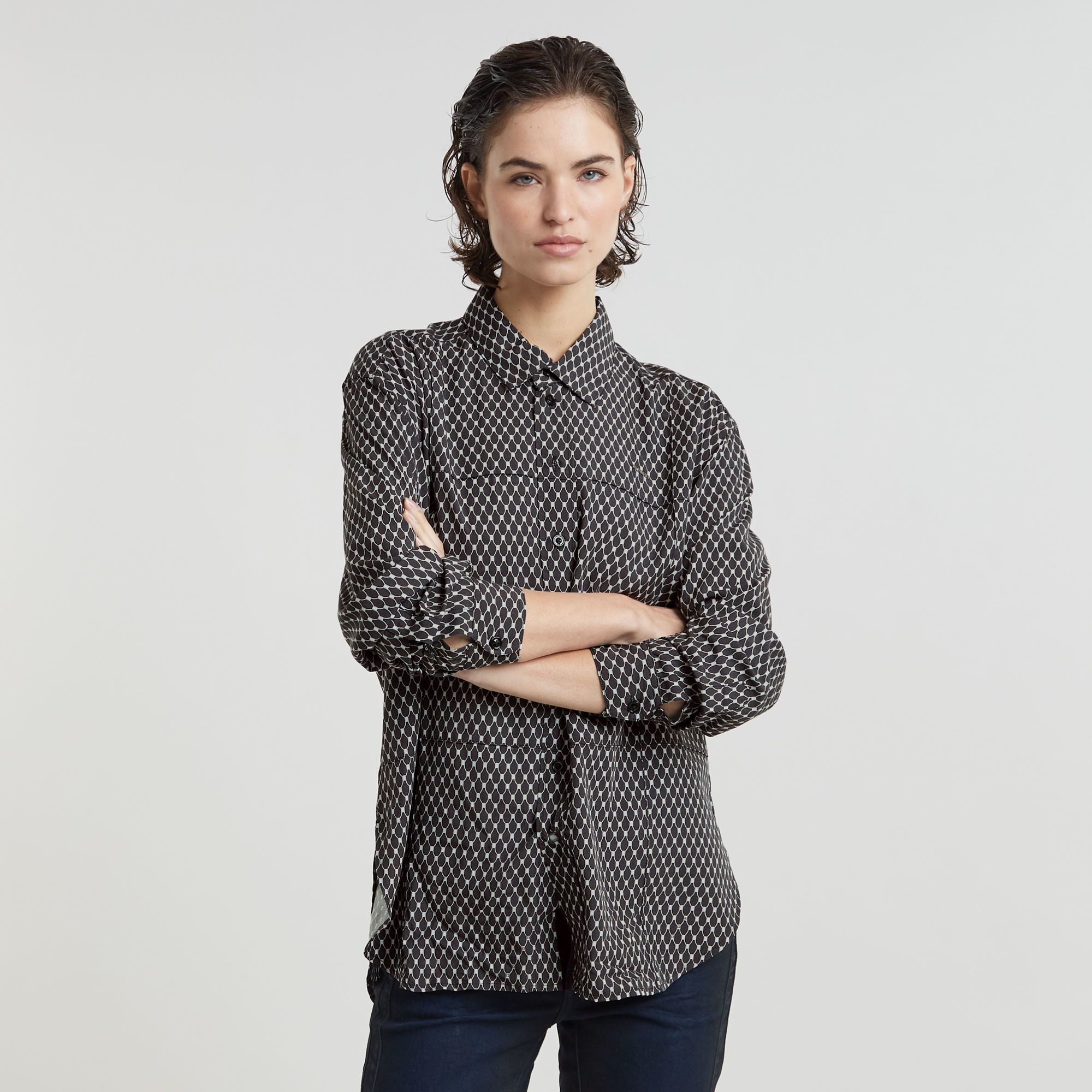 

Boyfriend Pintuck Shirt - Multi color - Women
