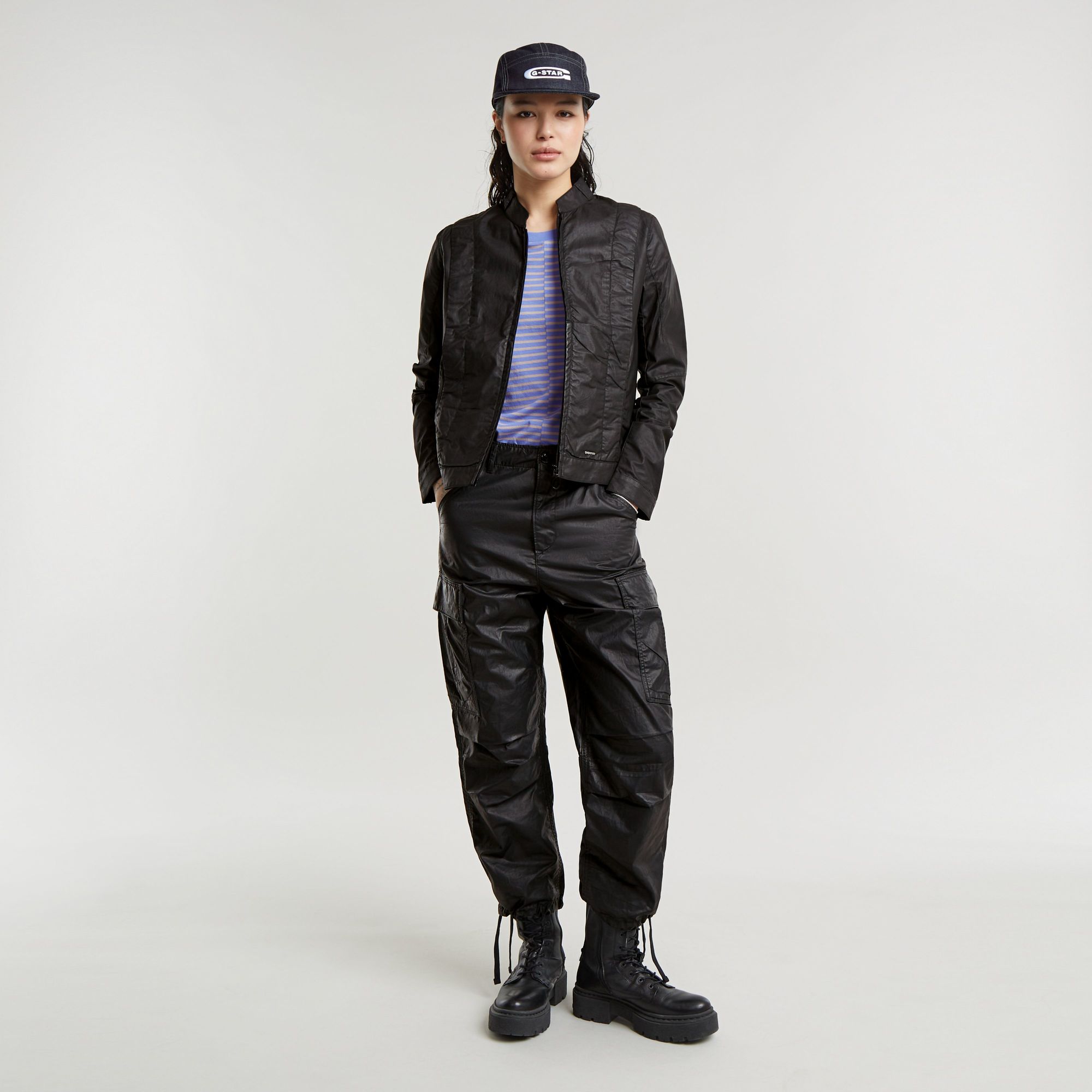 G-Star RAW Coated Overshirt Zwart Dames