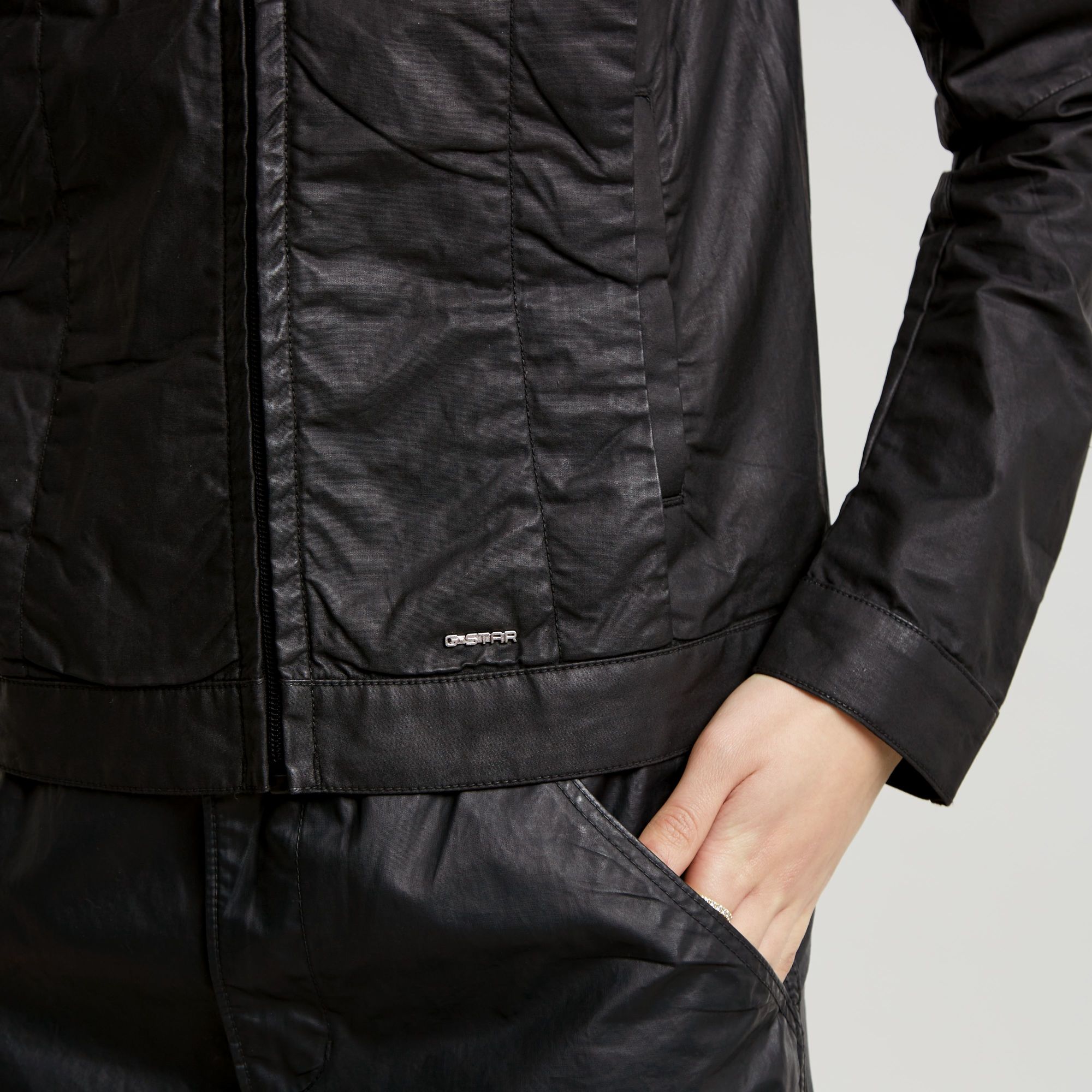 G-Star RAW Coated Overshirt Zwart Dames