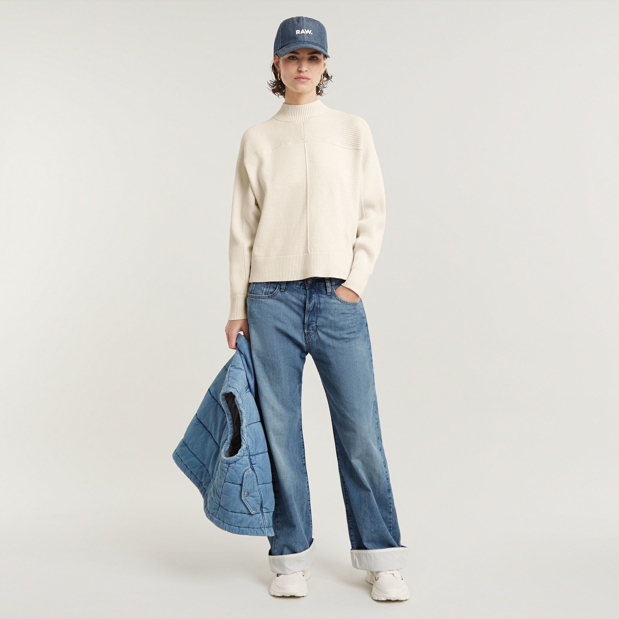 G-Star RAW Boxy Mock Jumper Meerkleurig Dames