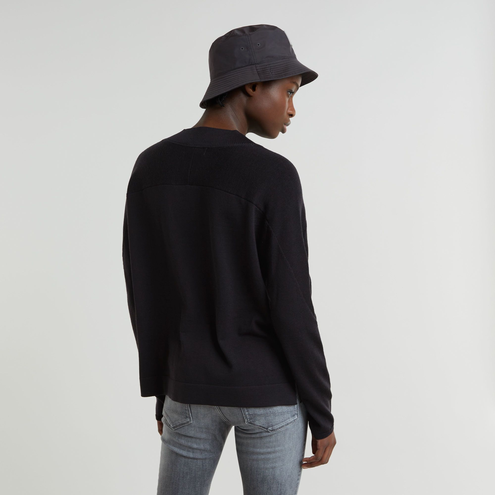 G-Star RAW Core Loose Gebreide V-Hals Trui Zwart Dames