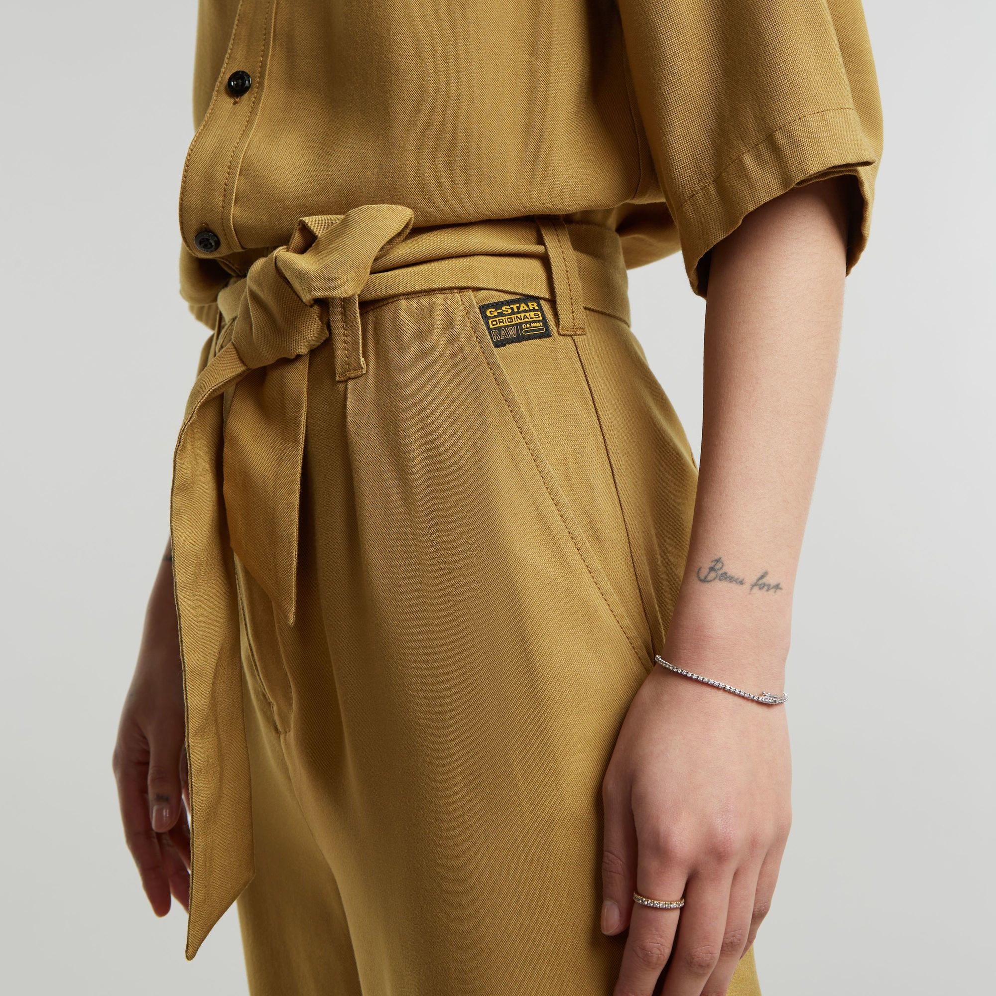 G-Star RAW Fluid Jumpsuit Beige Dames