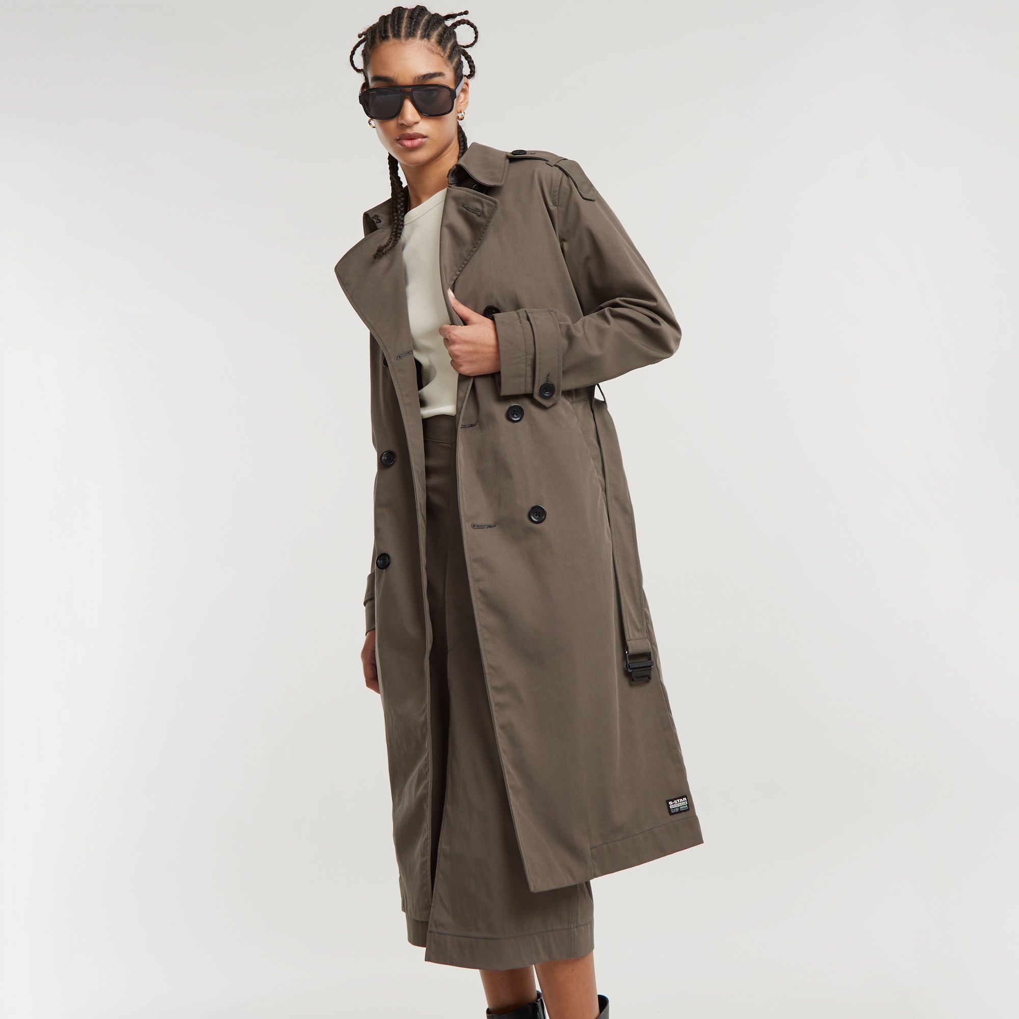 G-Star RAW Trenchcoat Bruin Dames