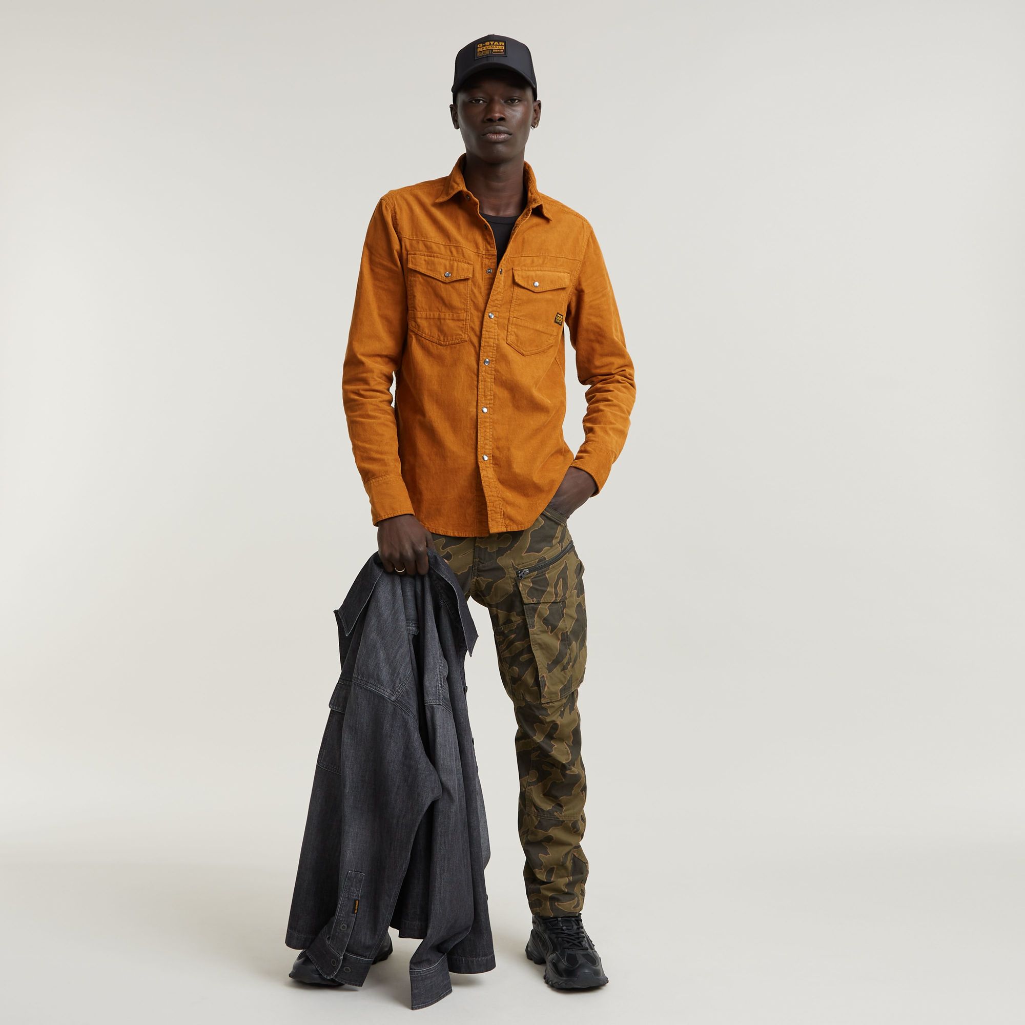 G-Star RAW Dakota Slim Shirt Bruin Heren
