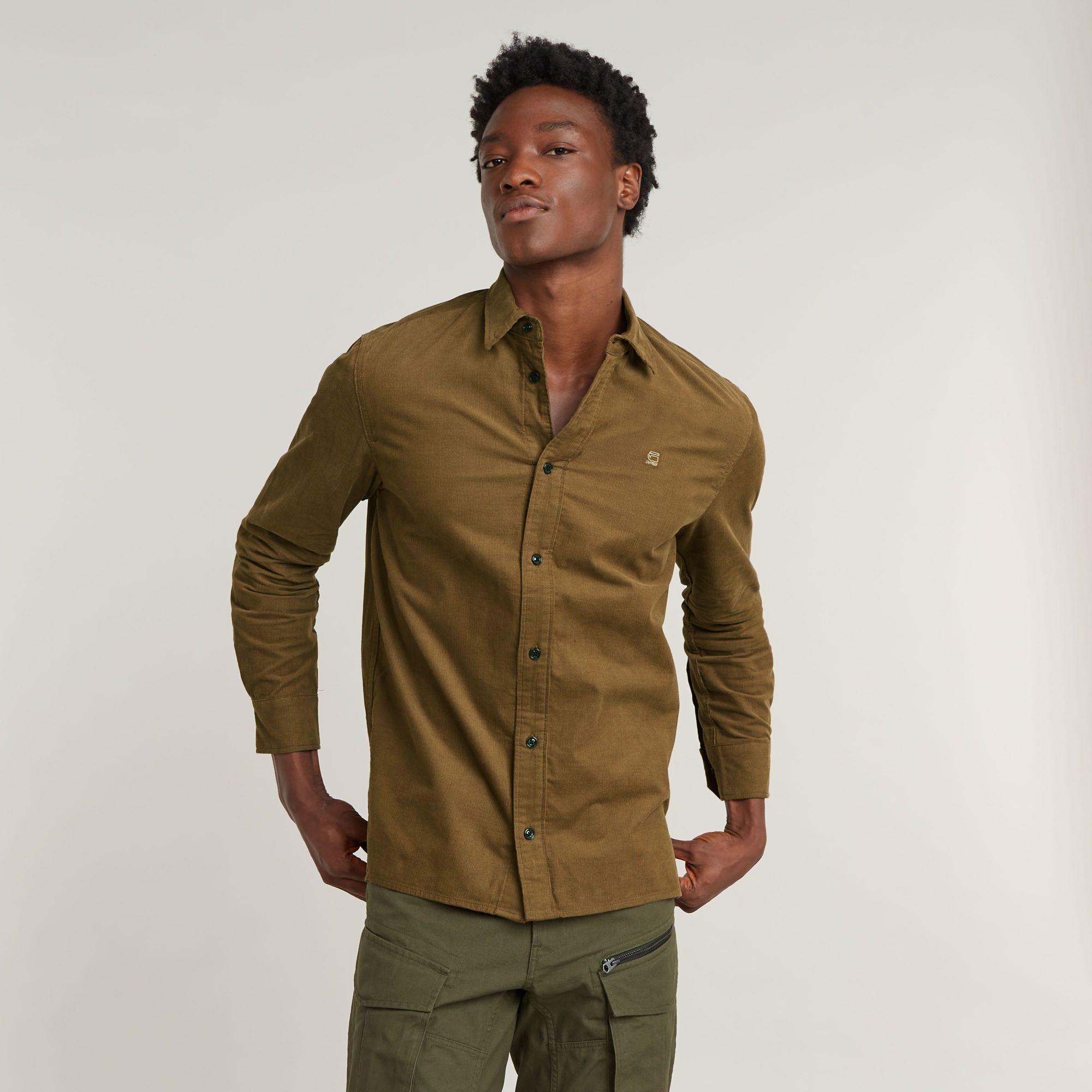 

Clean Regular Shirt - Bruin - Heren