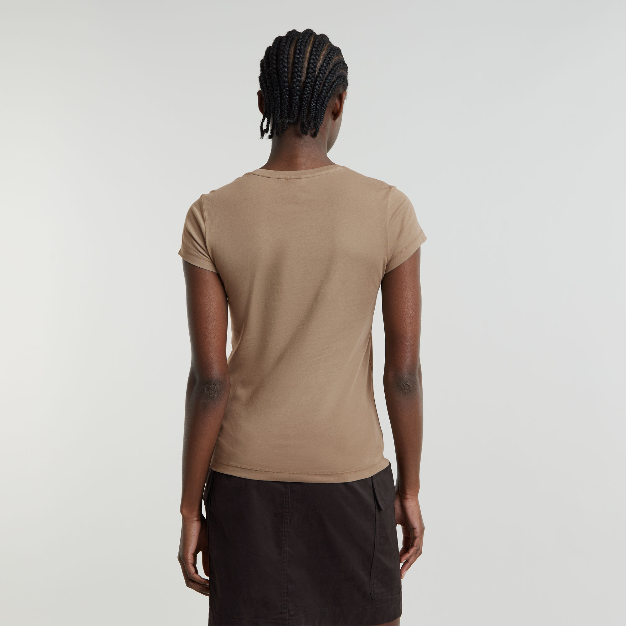 G-Star RAW Eyben Slim V-Neck Top 2.0 Beige Dames
