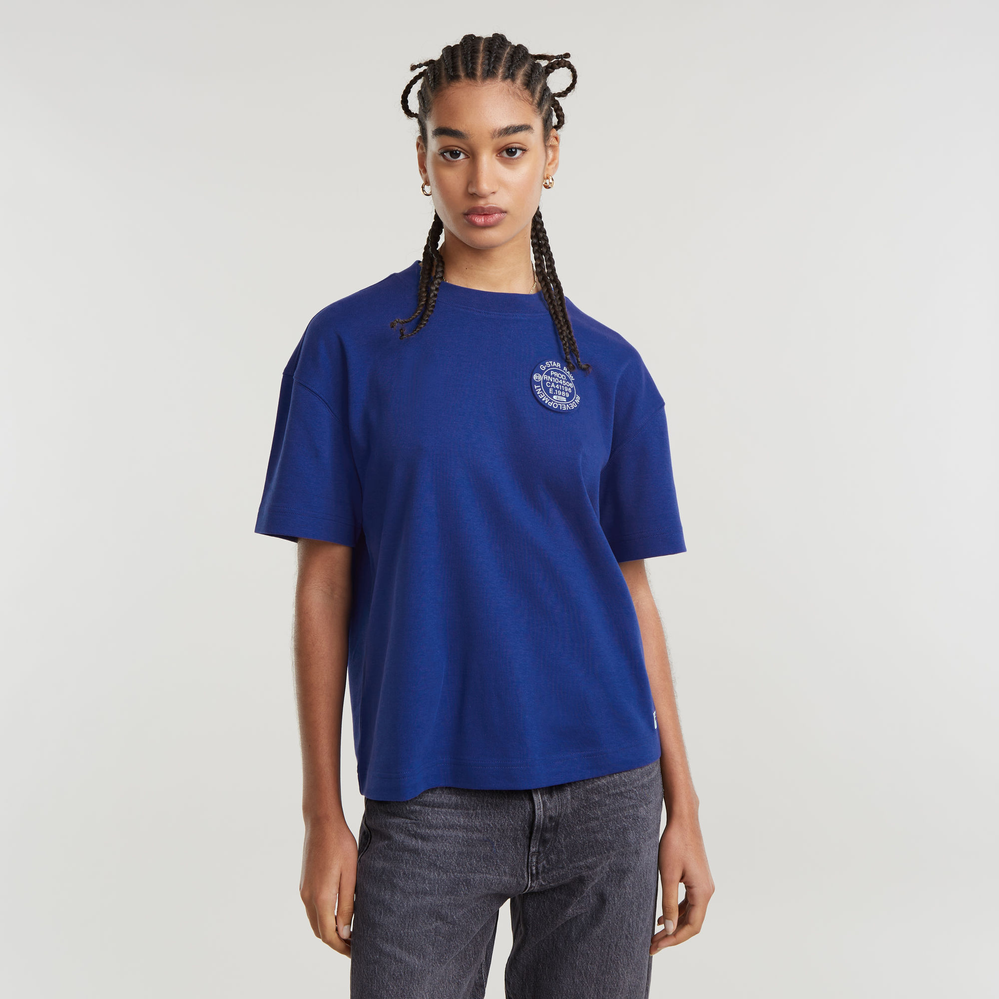 

G-Badge Loose Top - Medium blue - Women