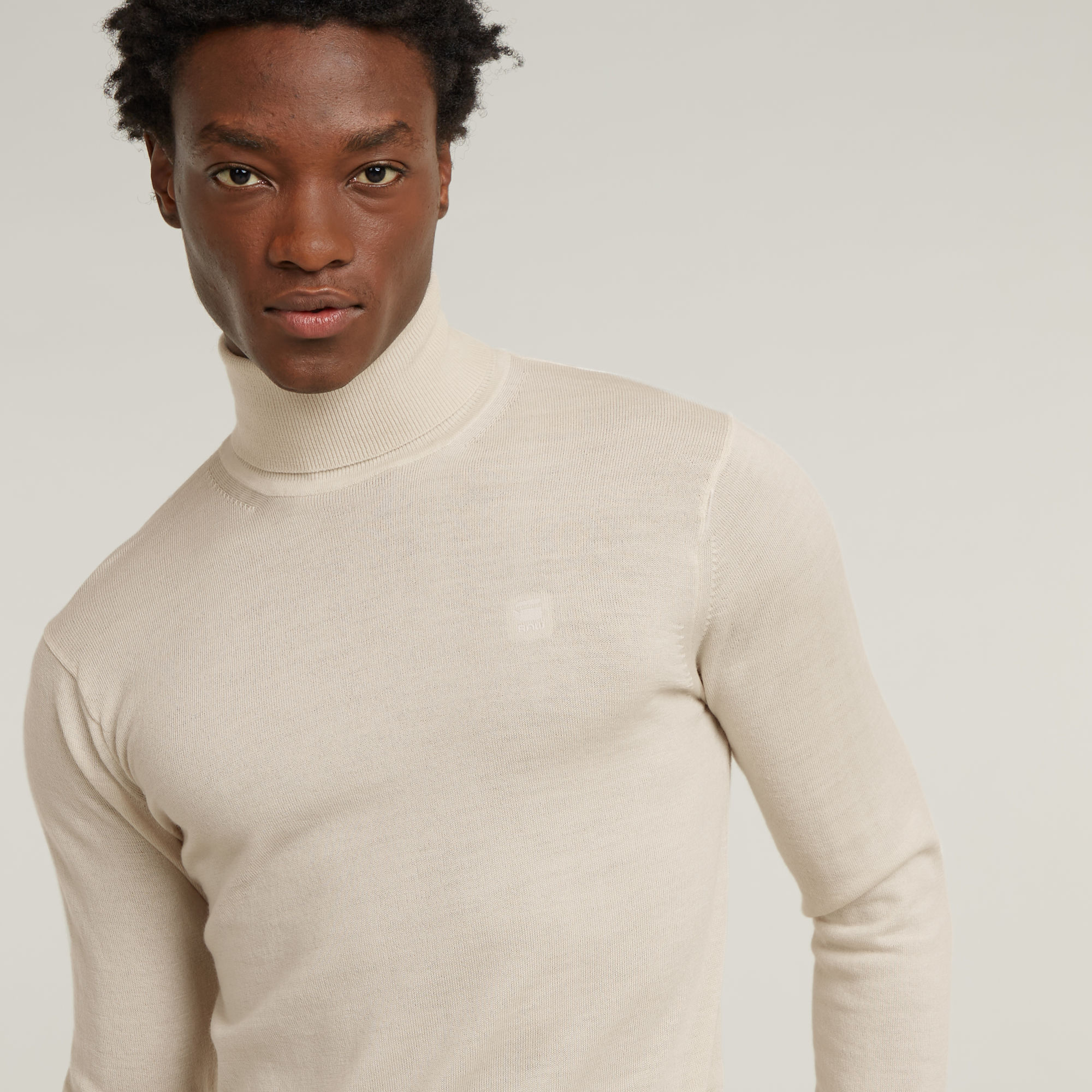 G-Star RAW Premium Core Gebreide Coltrui Wit Heren