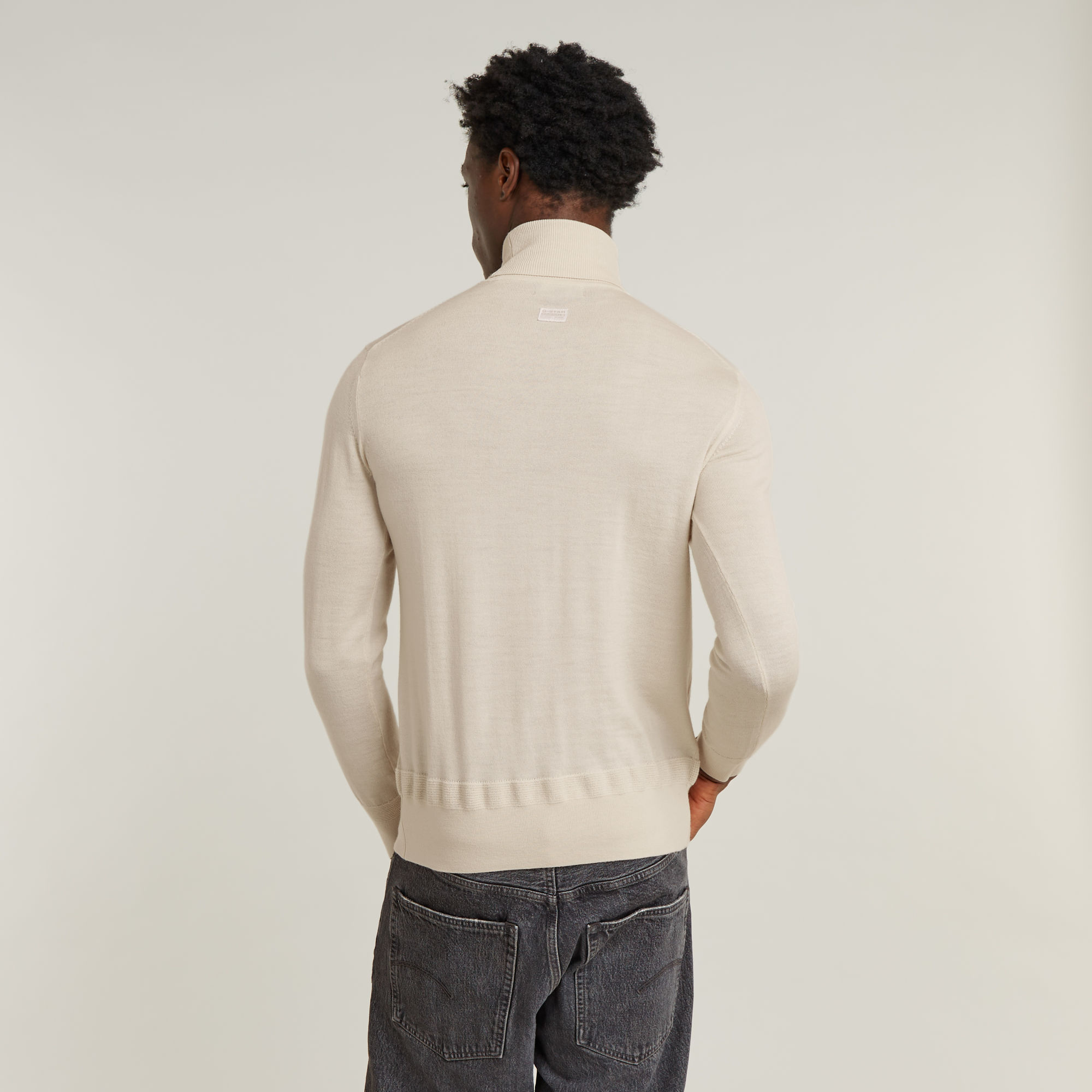 G-Star RAW Premium Core Gebreide Coltrui Wit Heren