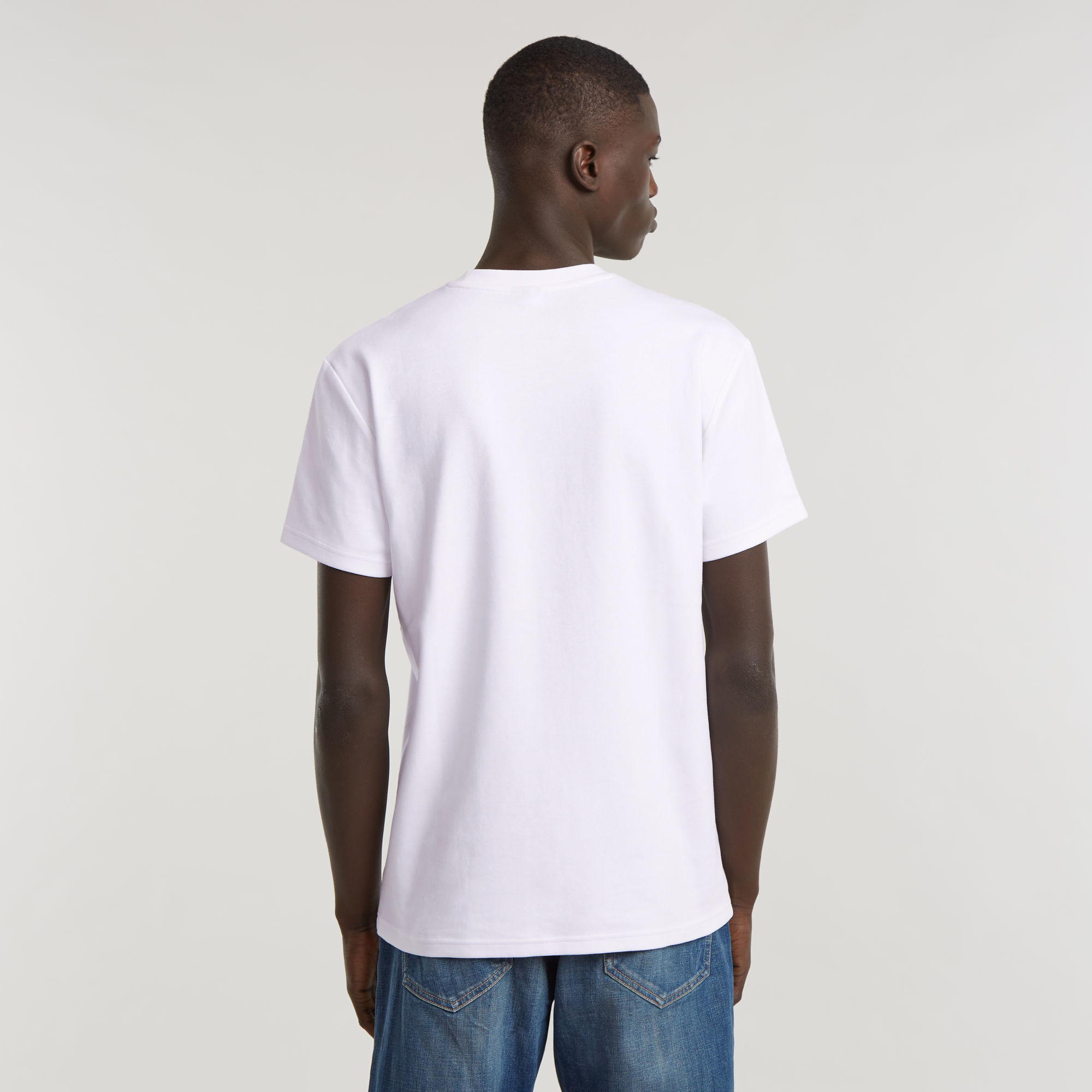 G-Star RAW Stacked Old Skool Logo T-Shirt Wit Heren
