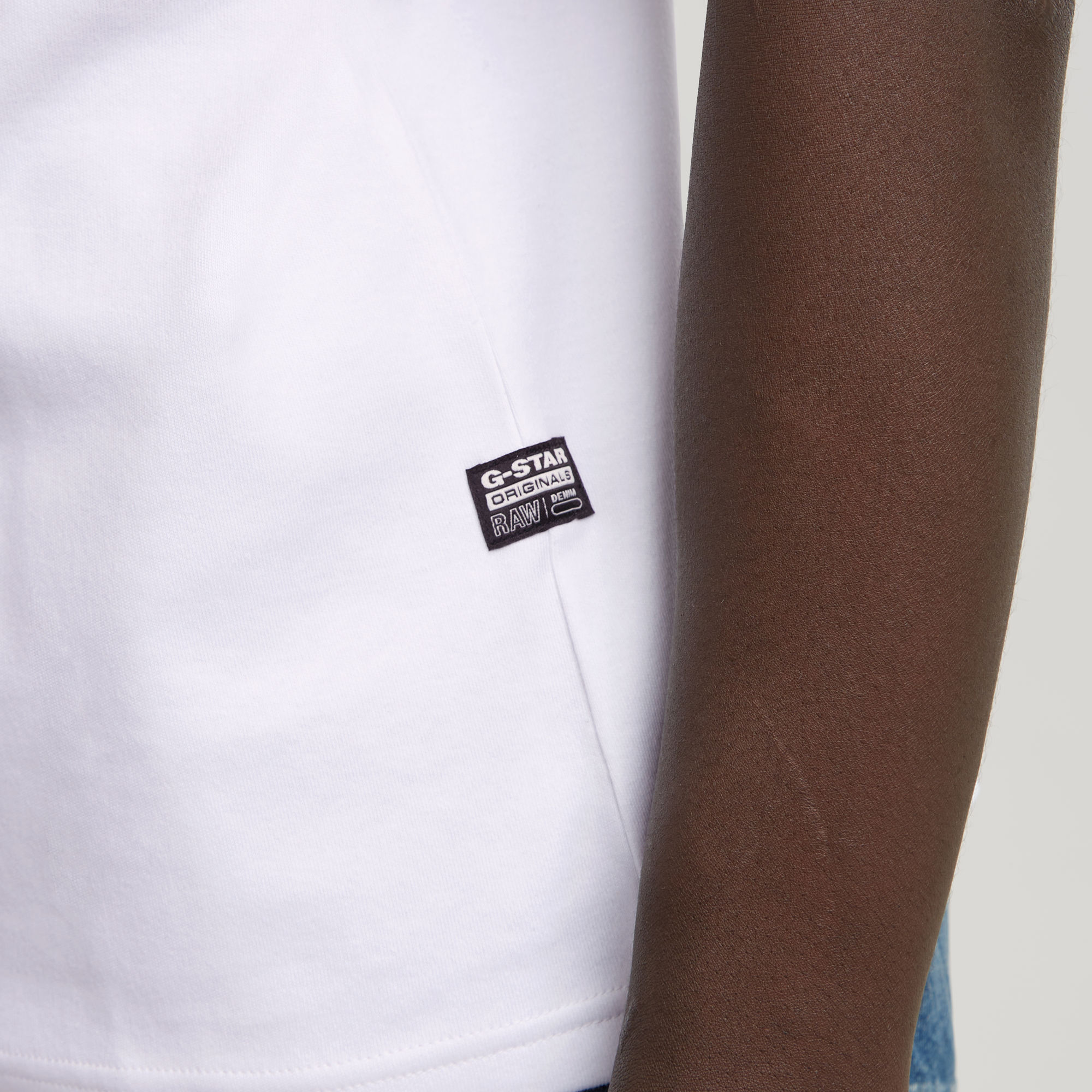 G-Star RAW Stacked Old Skool Logo T-Shirt Wit Heren