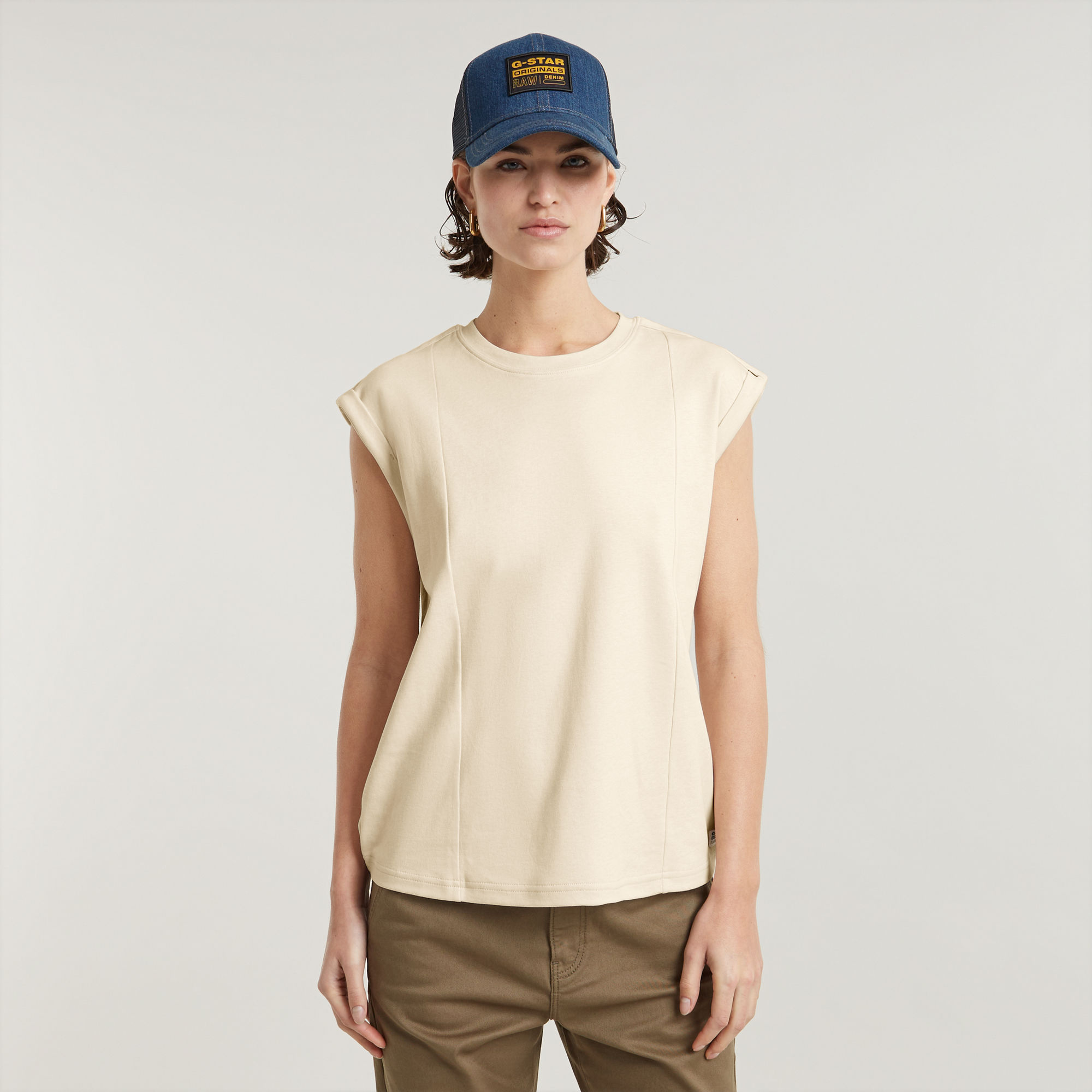 Constructed Loose Top - Weiß - Damen