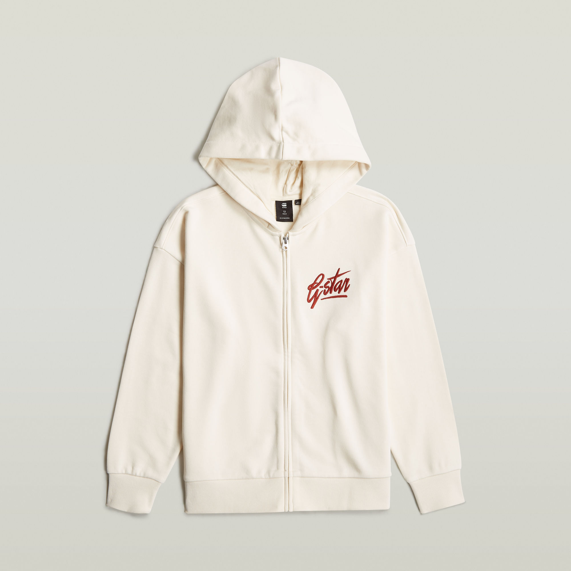 Thumbnail - Mädchen Hoodie Zipp Brushed - Beige - mädchen