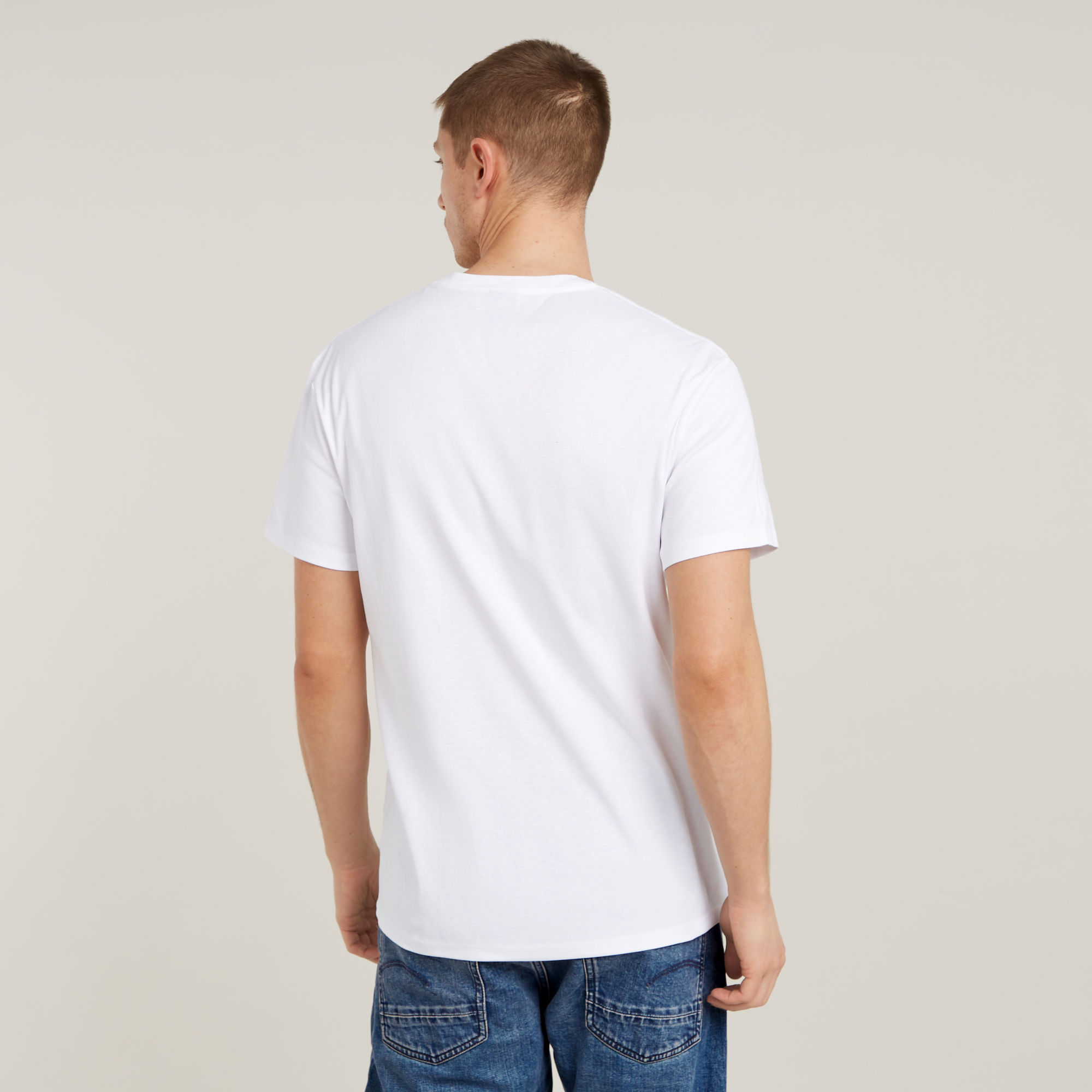G-Star RAW Base V-Hals T-Shirt Set Van Twee Wit Heren