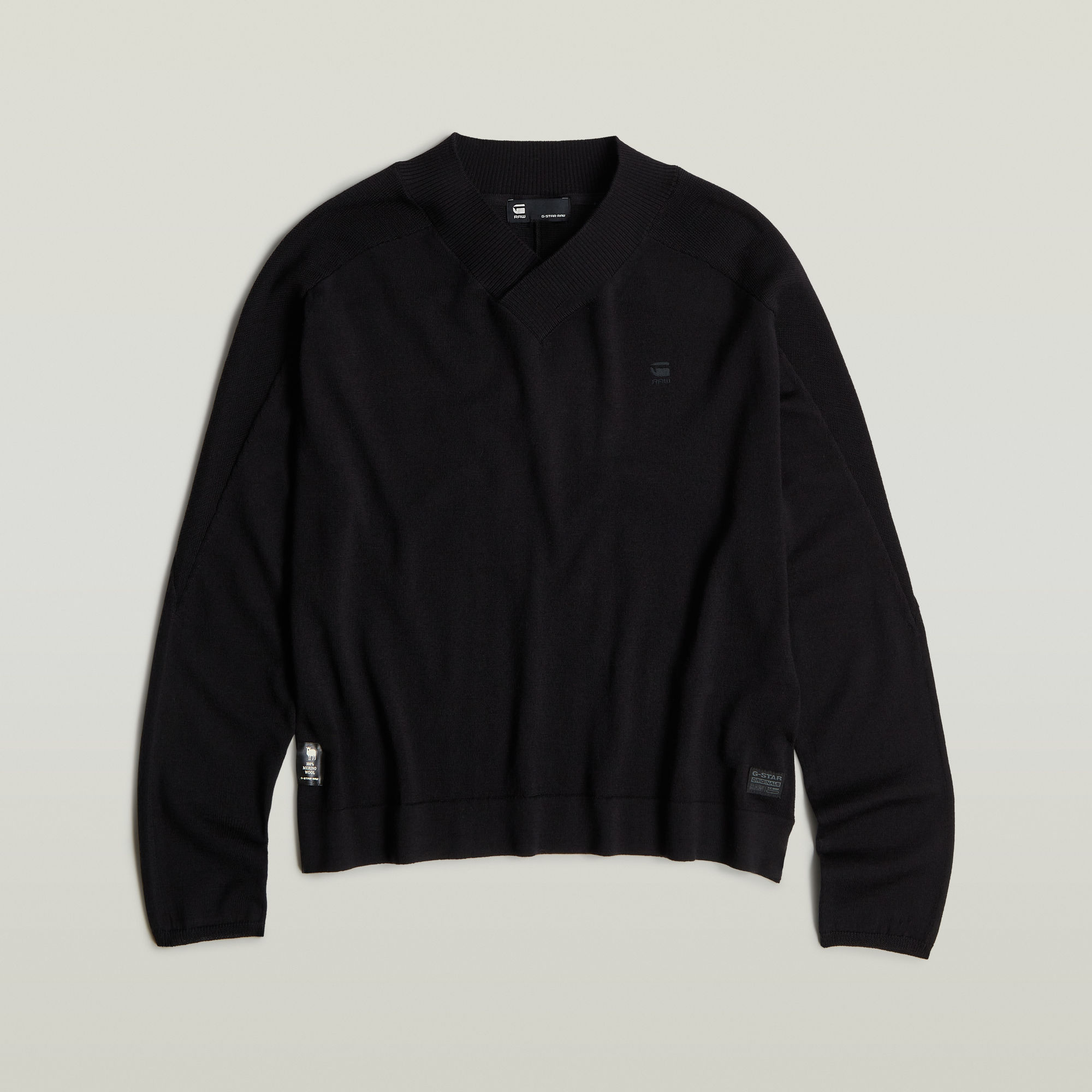 G-Star RAW Core Loose Gebreide V-Hals Trui Zwart Dames