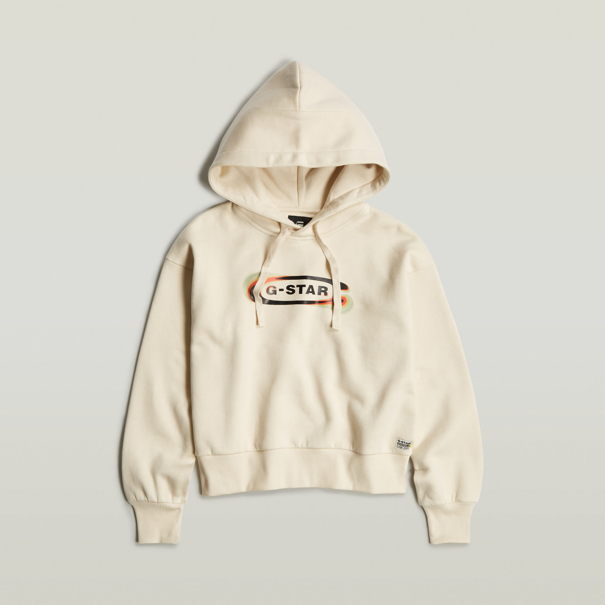 G-Star RAW Old Skool Logo Loose Hoodie Wit Dames