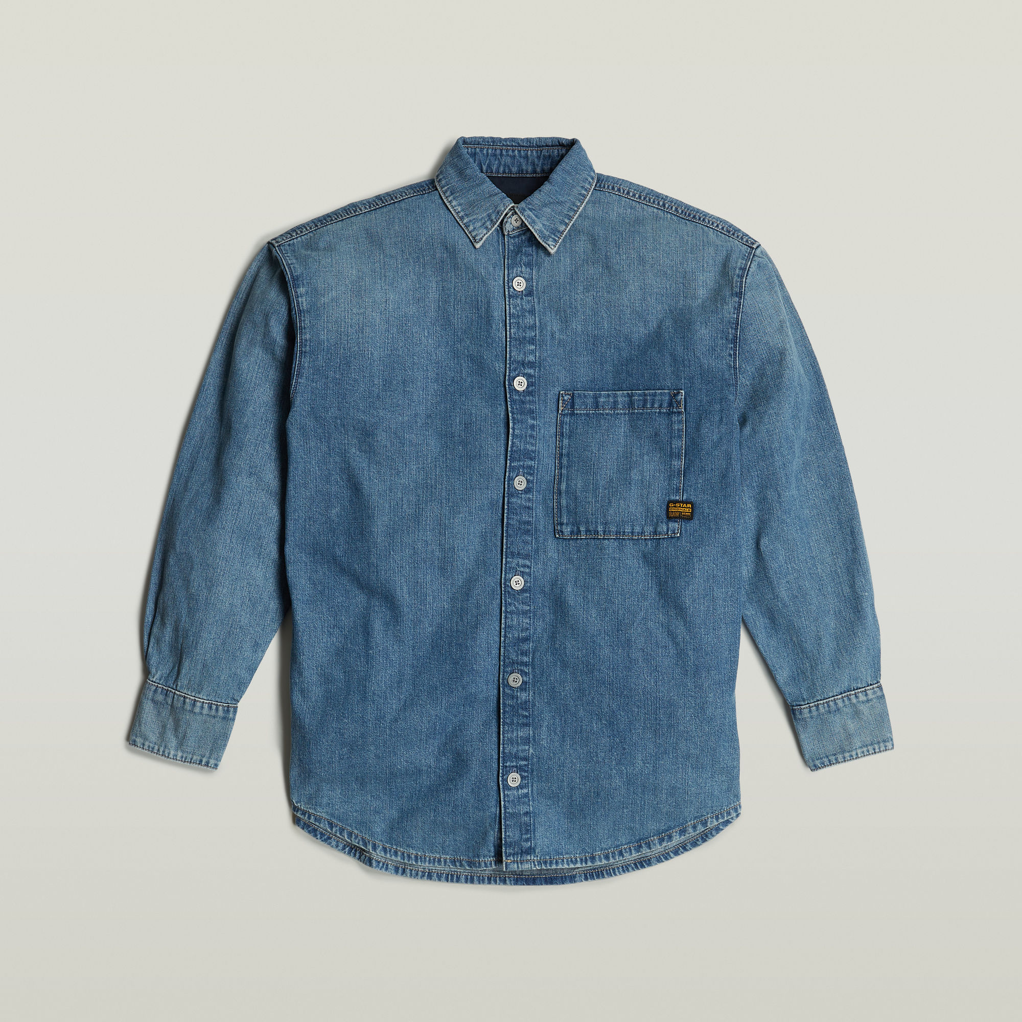 G-Star RAW Relaxed Overshirt Midden blauw Dames