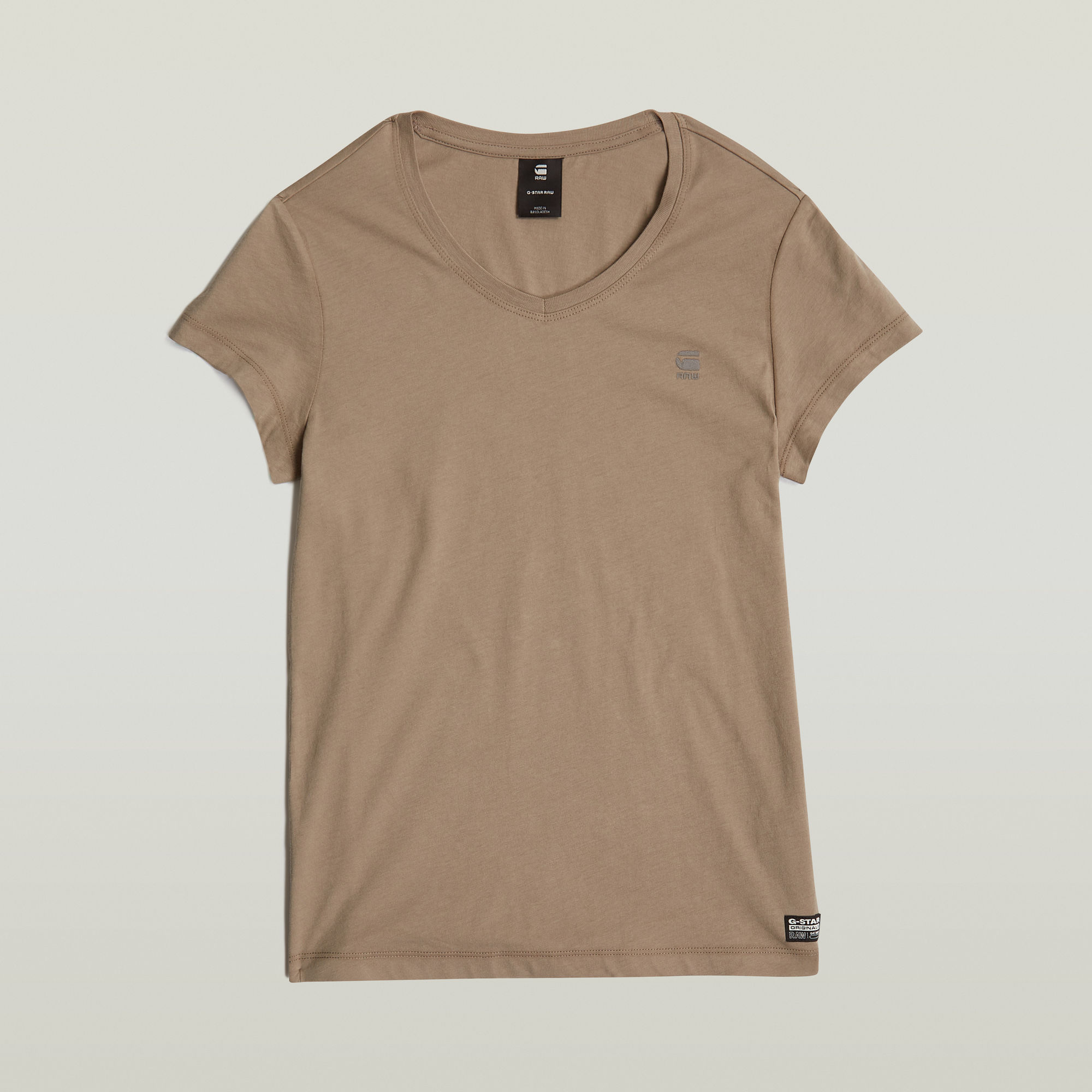 G-Star RAW Eyben Slim V-Neck Top 2.0 Beige Dames