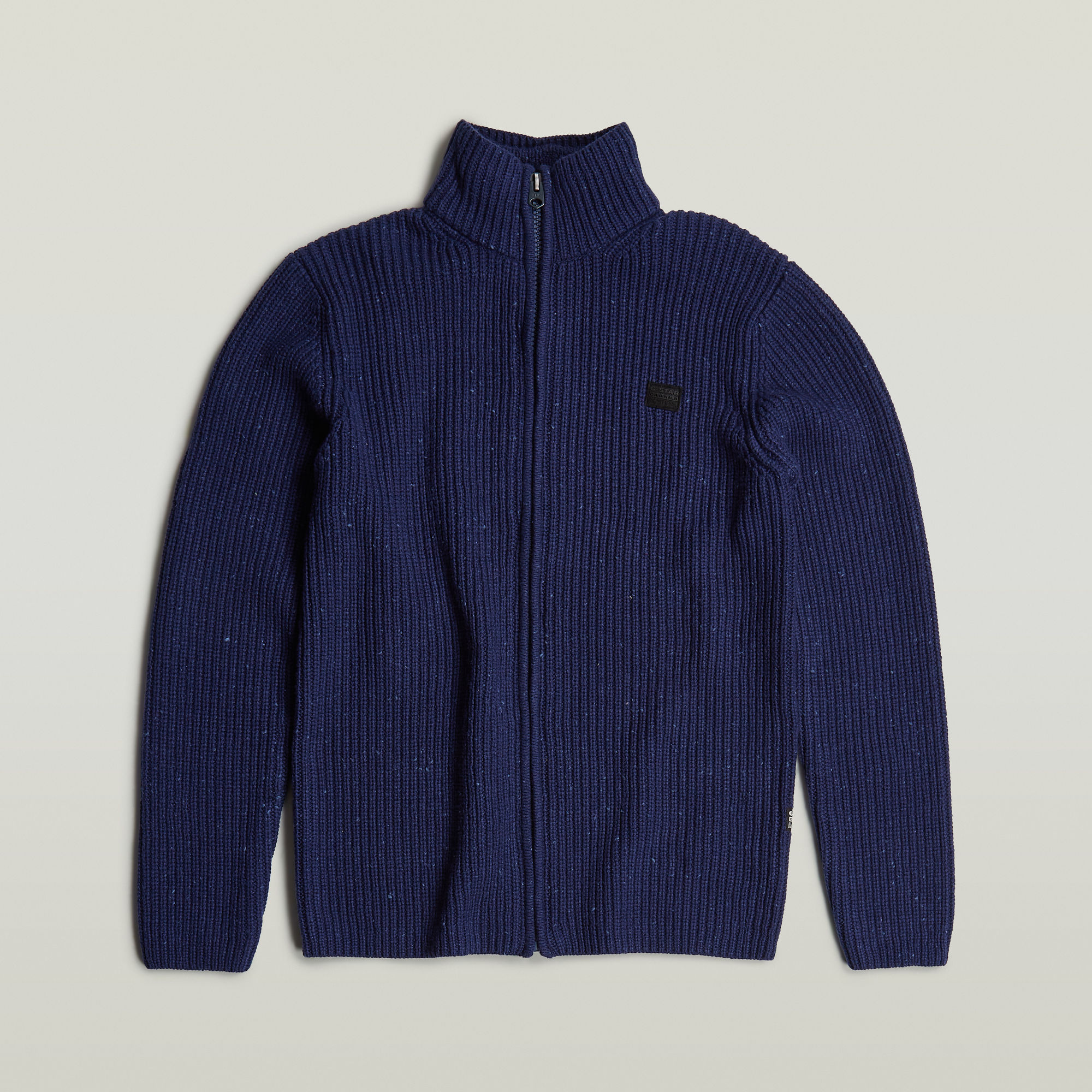 G-Star RAW Double Collar Gebreid Sweater Jack Donkerblauw Heren