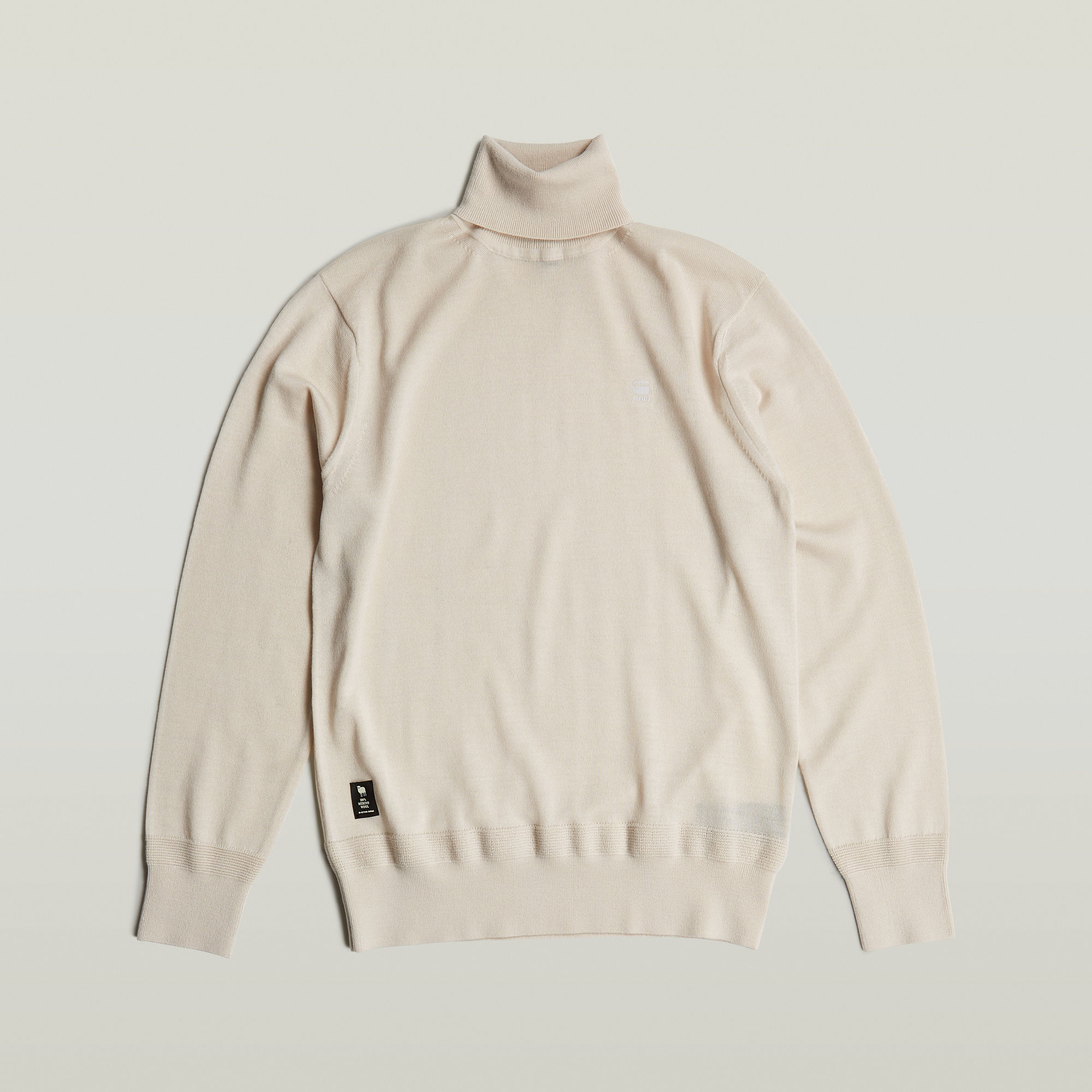 G-Star RAW Premium Core Gebreide Coltrui Wit Heren