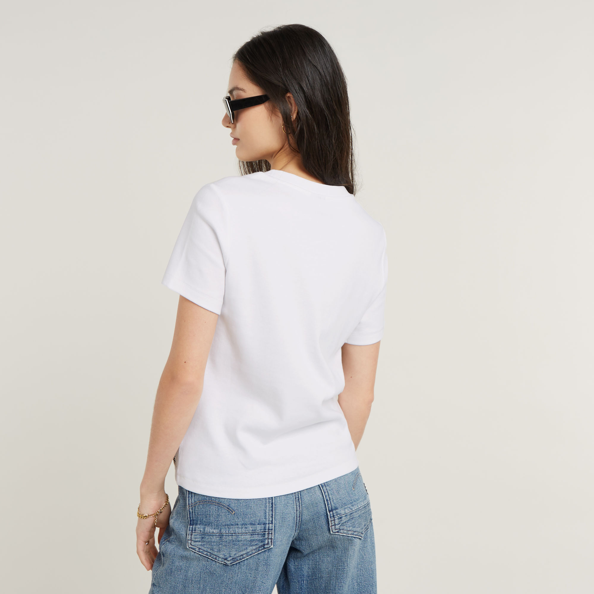 G-Star RAW Old Skool Logo Top Wit Dames