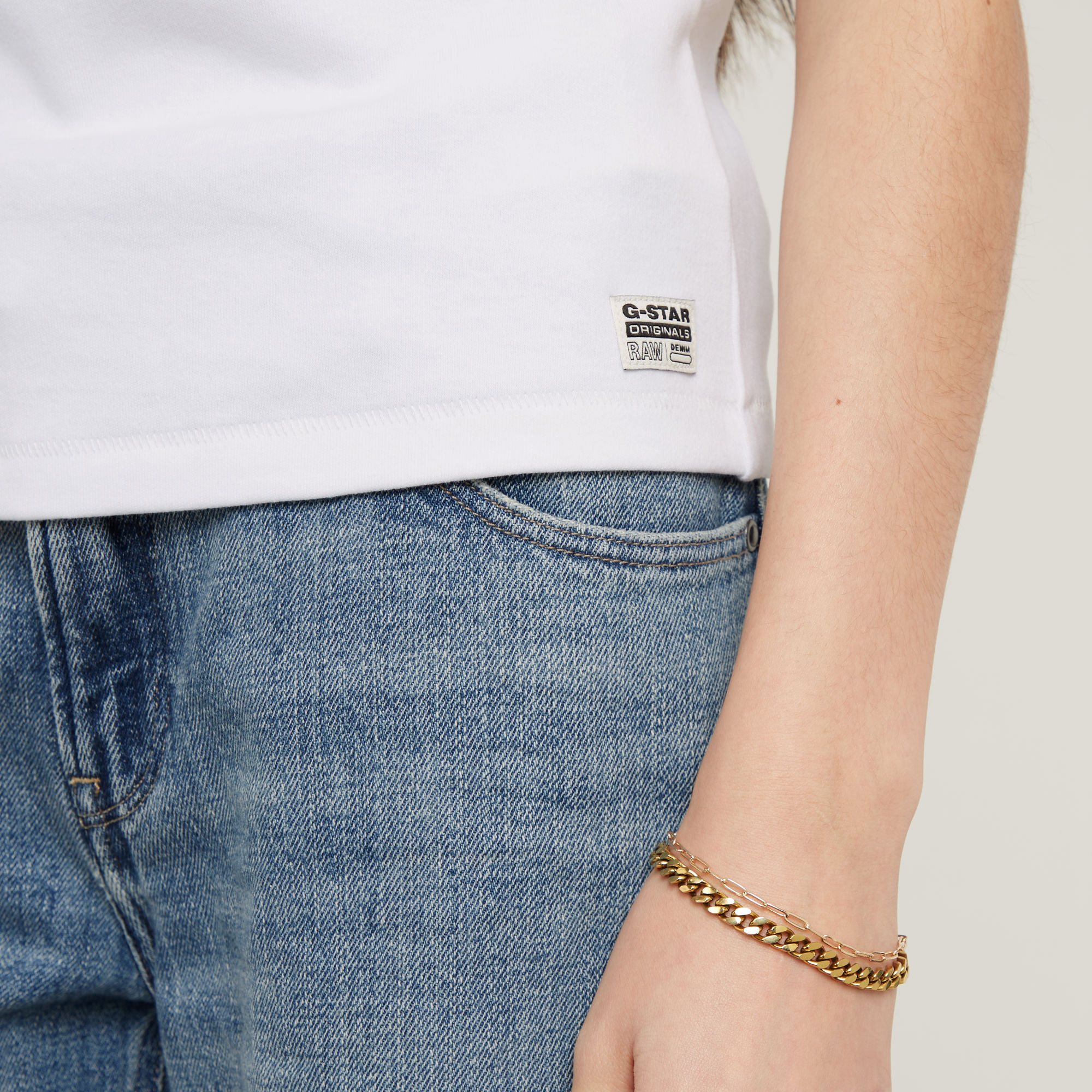 G-Star RAW Old Skool Logo Top Wit Dames