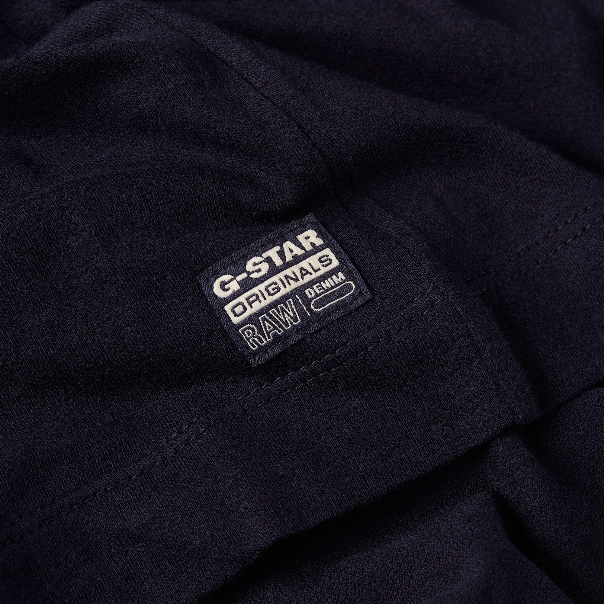 G-Star RAW Ribbed Shoulder Panels Slim Top Donkerblauw Dames