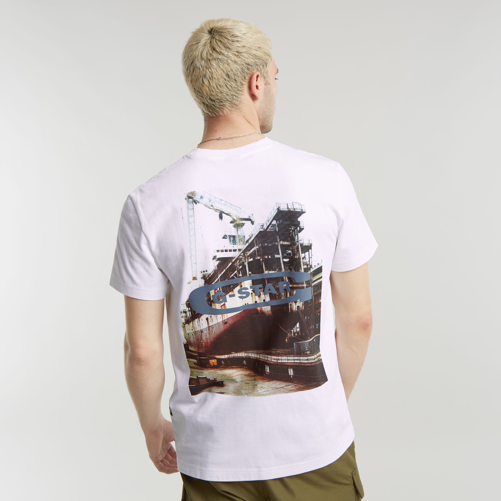 

Photo Print T-Shirt - white shipyard - Men