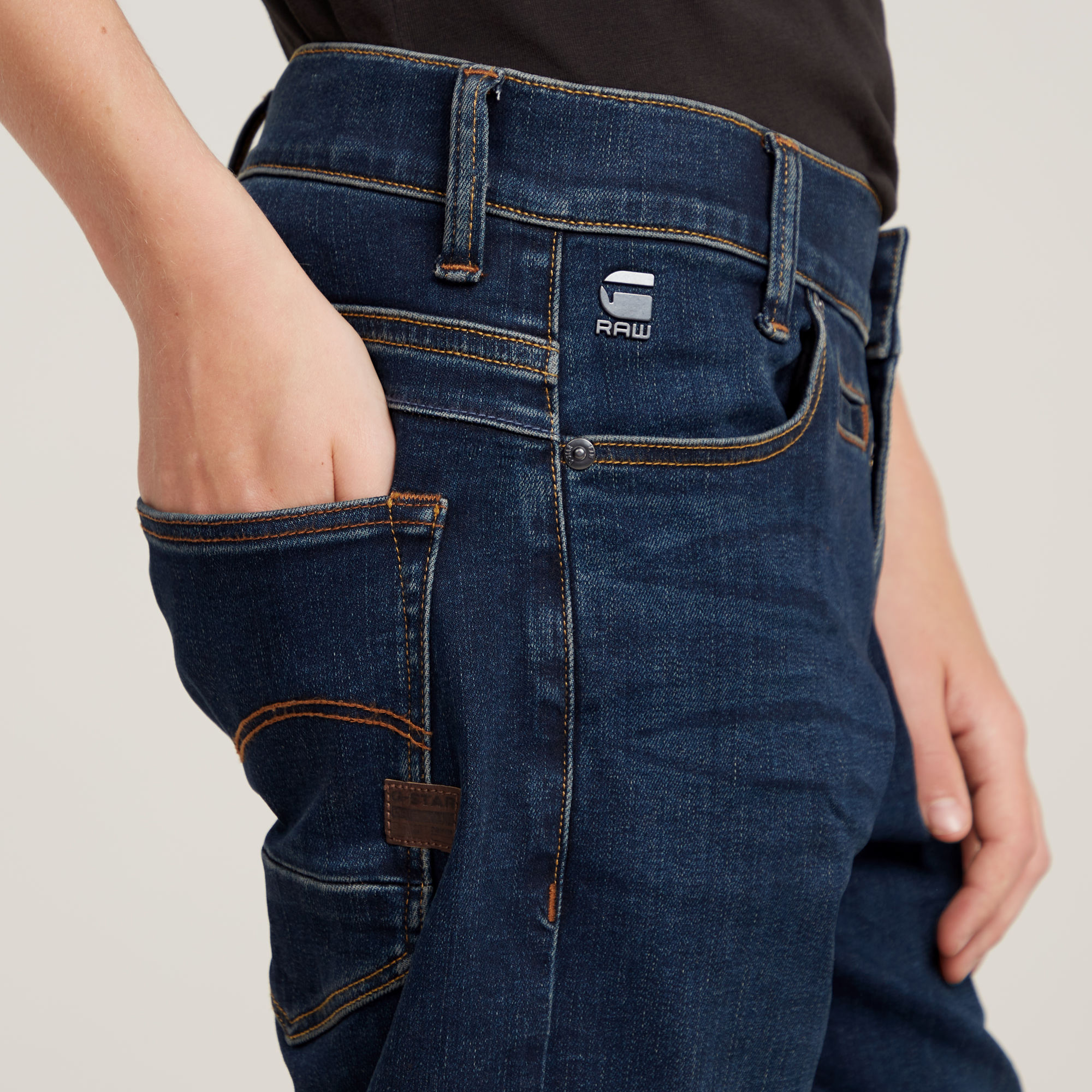G-Star RAW Jongens D-Staq Slim Jeans Donkerblauw jongens