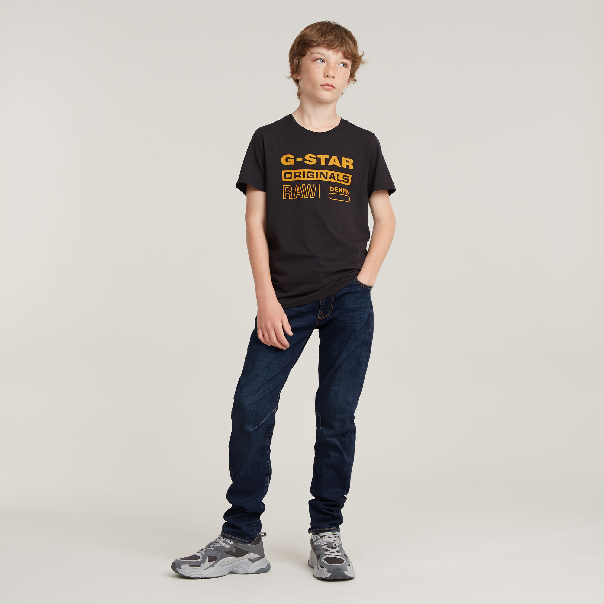G-Star RAW Jongens D-Staq Slim Jeans Donkerblauw jongens