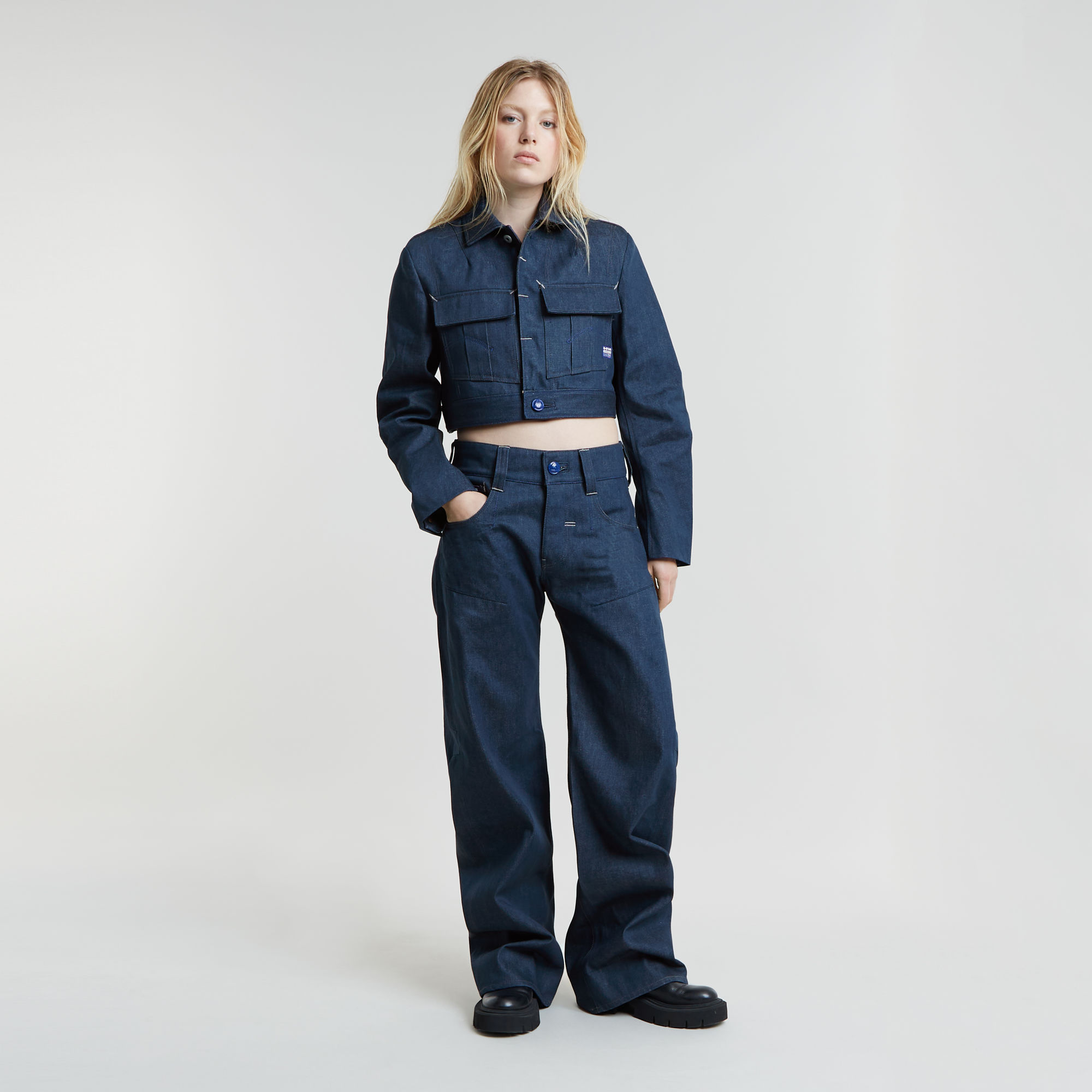 G-Star RAW G-Star Origins Bowey 3D Selvedge Jeans Donkerblauw Dames