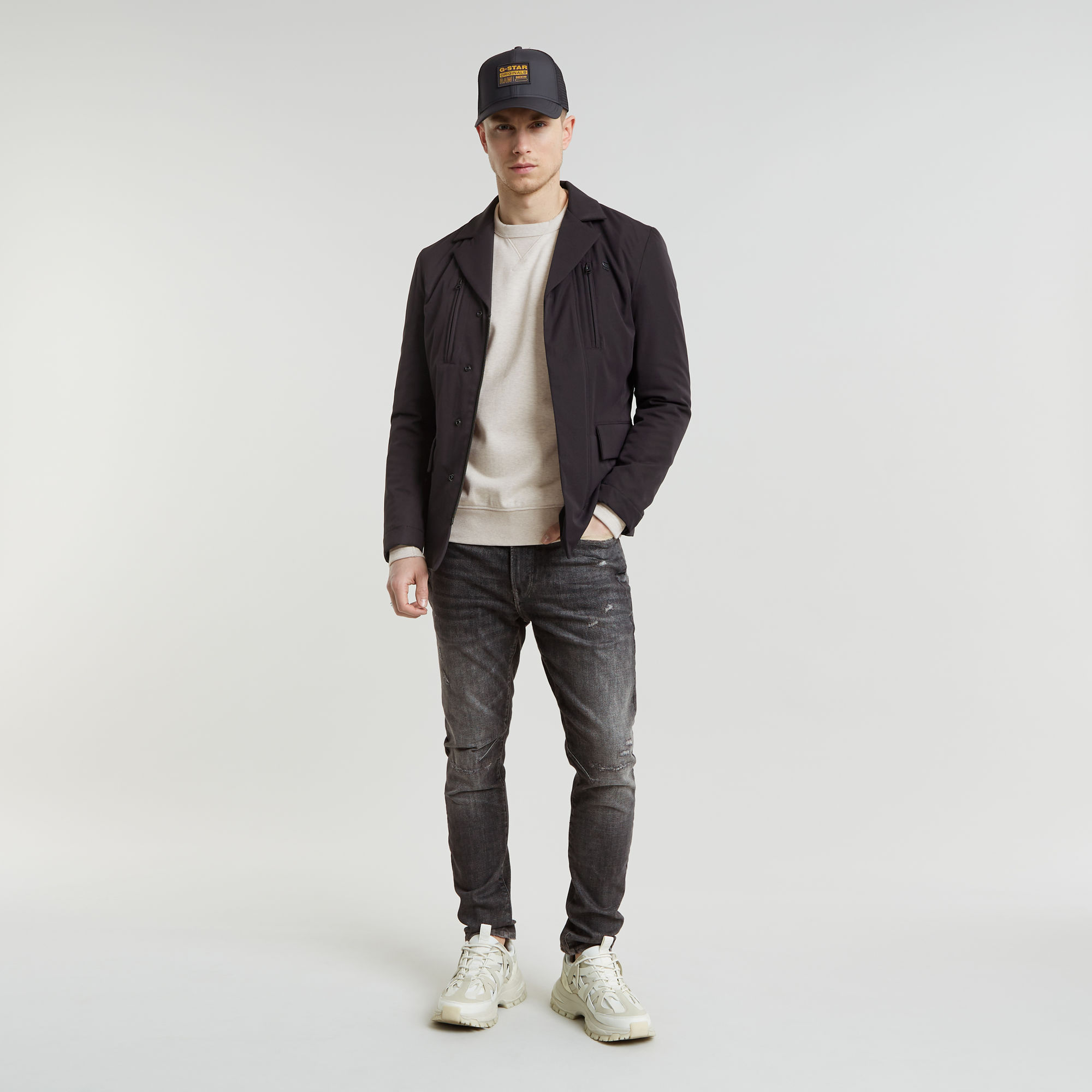 G-Star RAW Cargo Zip Tech Blazer Zwart Heren