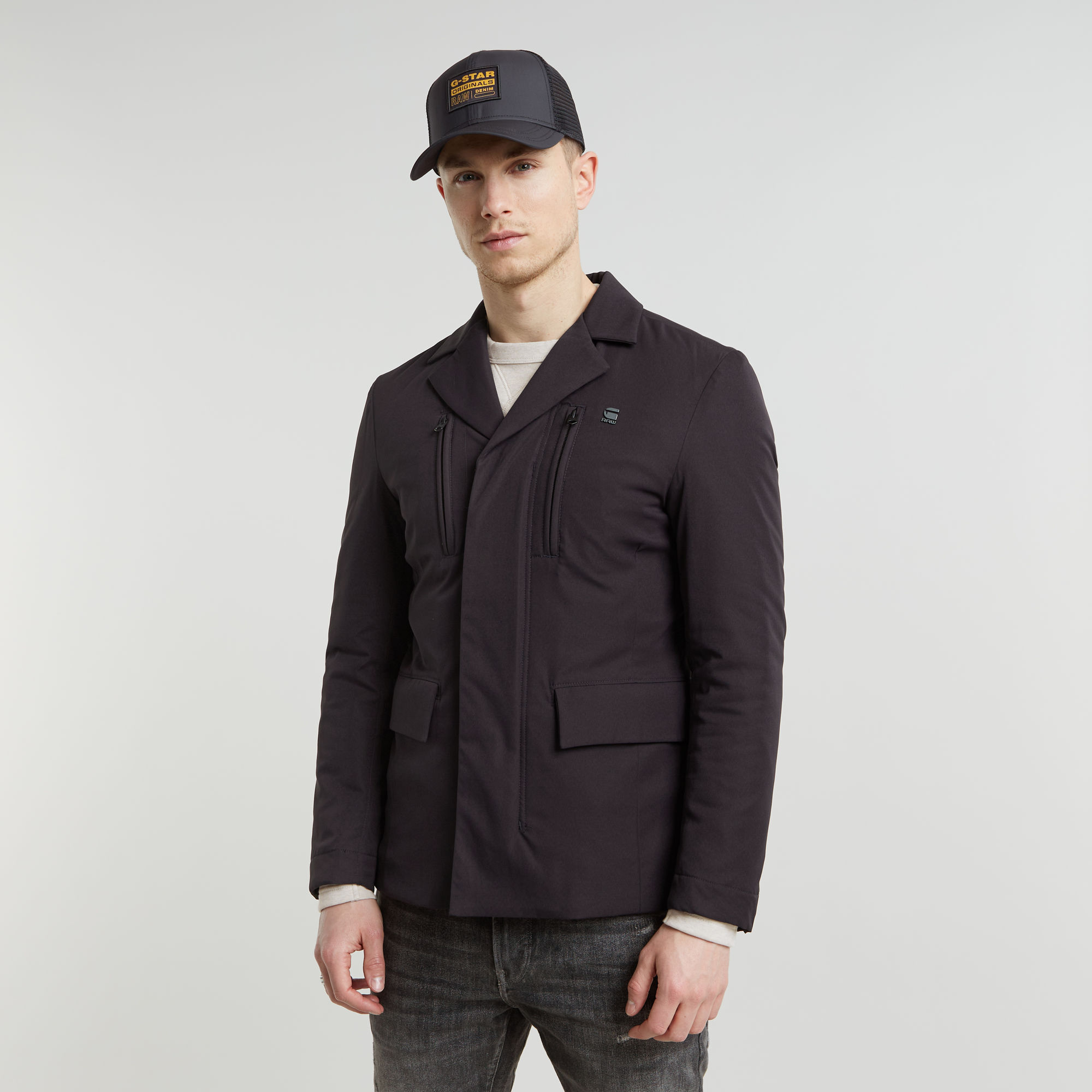 G-Star RAW Cargo Zip Tech Blazer Zwart Heren