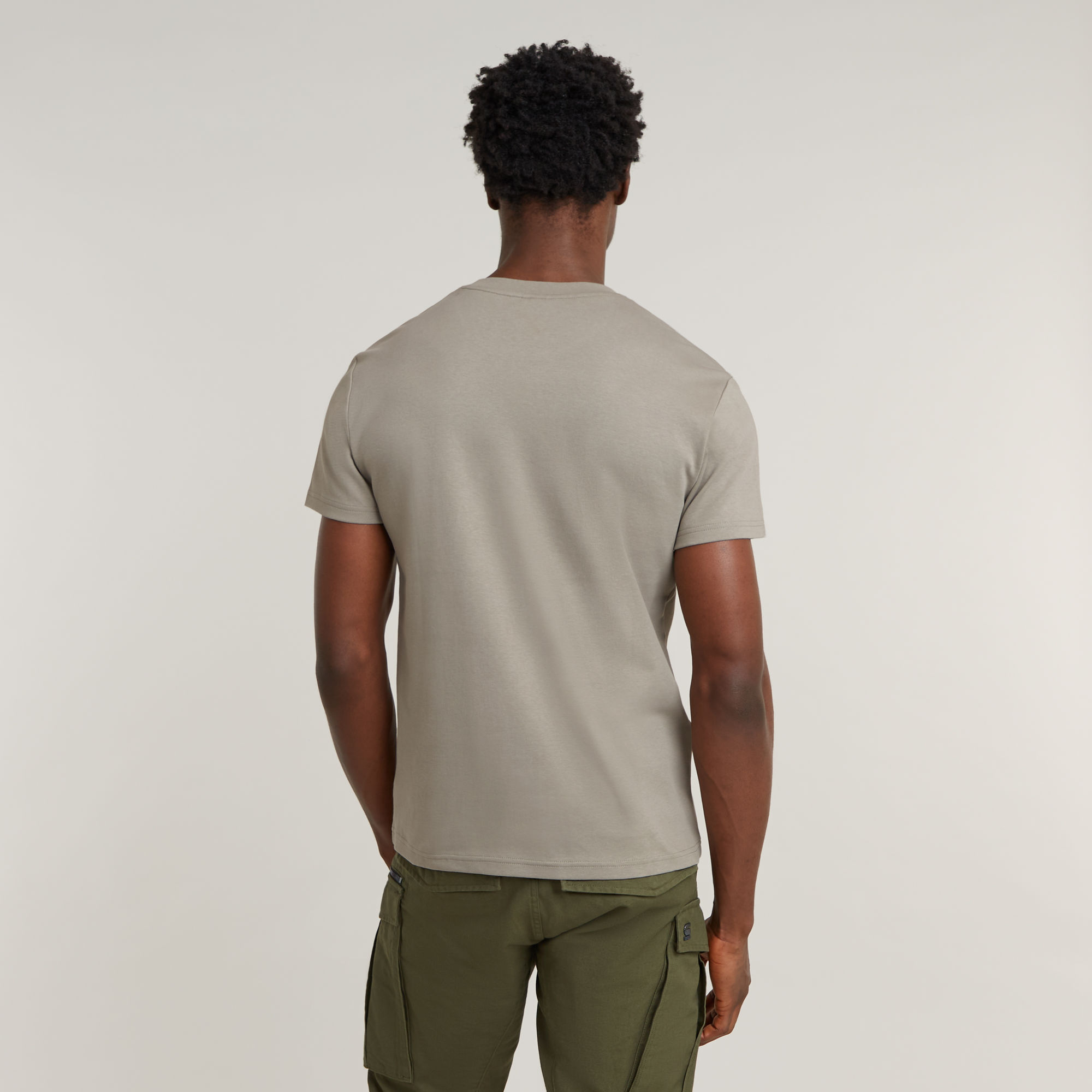 G-Star RAW Stacked Old Skool Logo T-Shirt Beige Heren