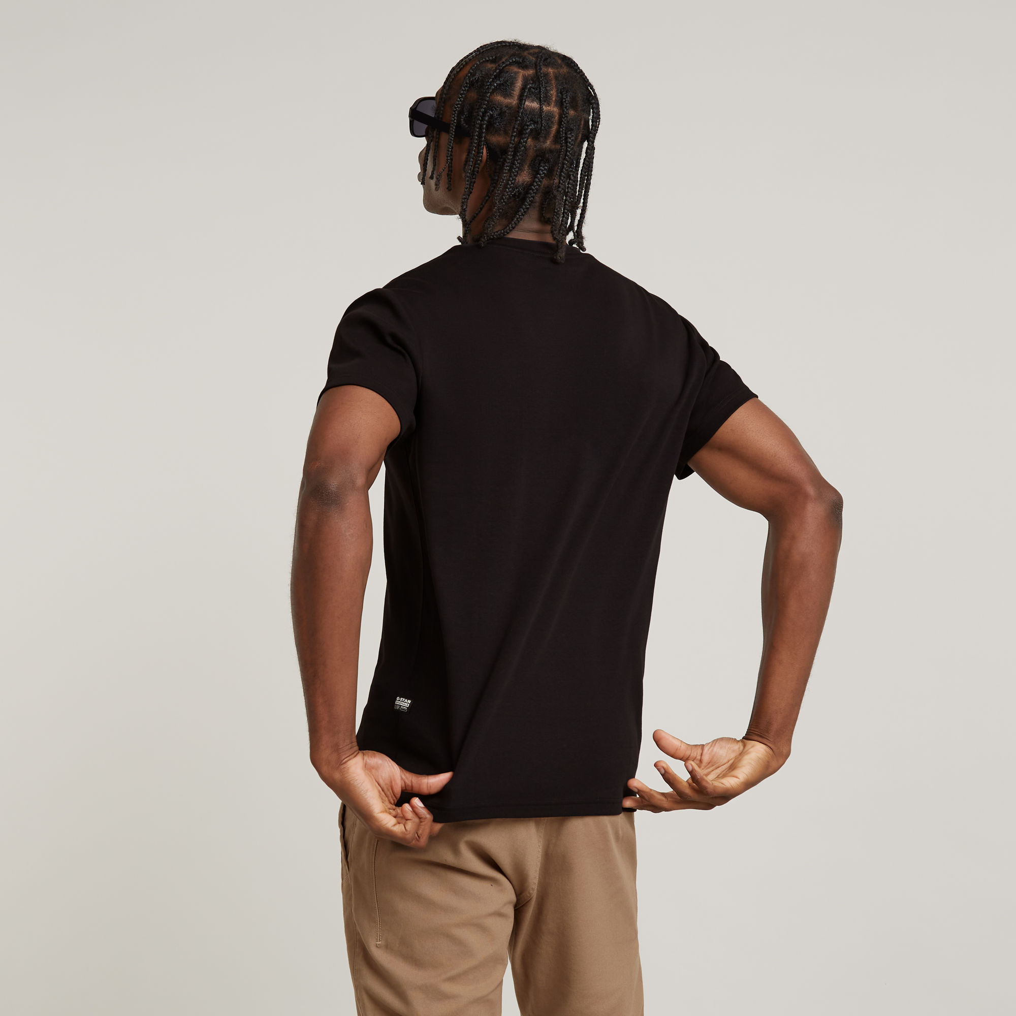 G-Star RAW Stacked Old Skool Logo T-Shirt Zwart Heren