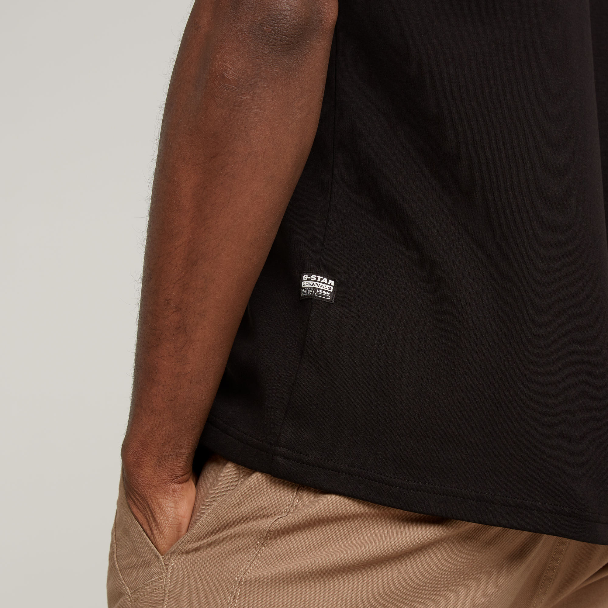 G-Star RAW Stacked Old Skool Logo T-Shirt Zwart Heren