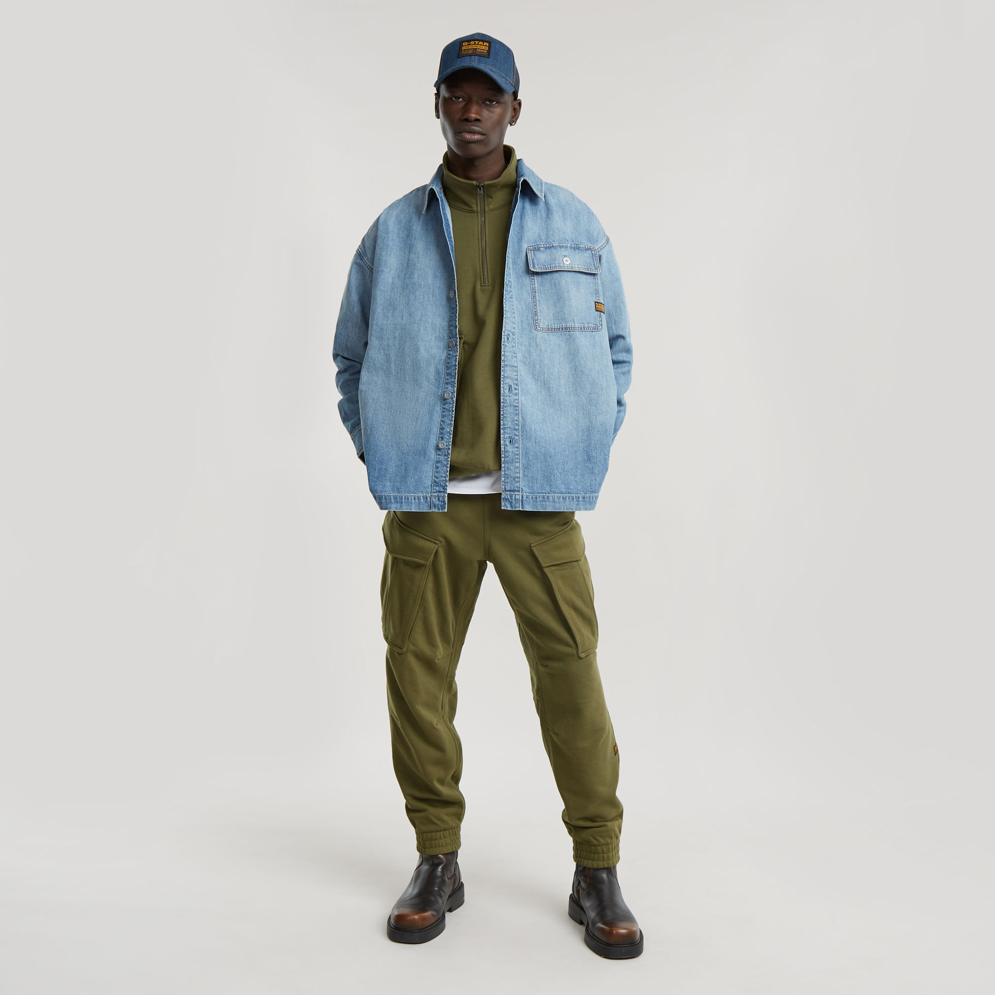 G-Star RAW Rovic Skipper Loose Sweater Groen Heren