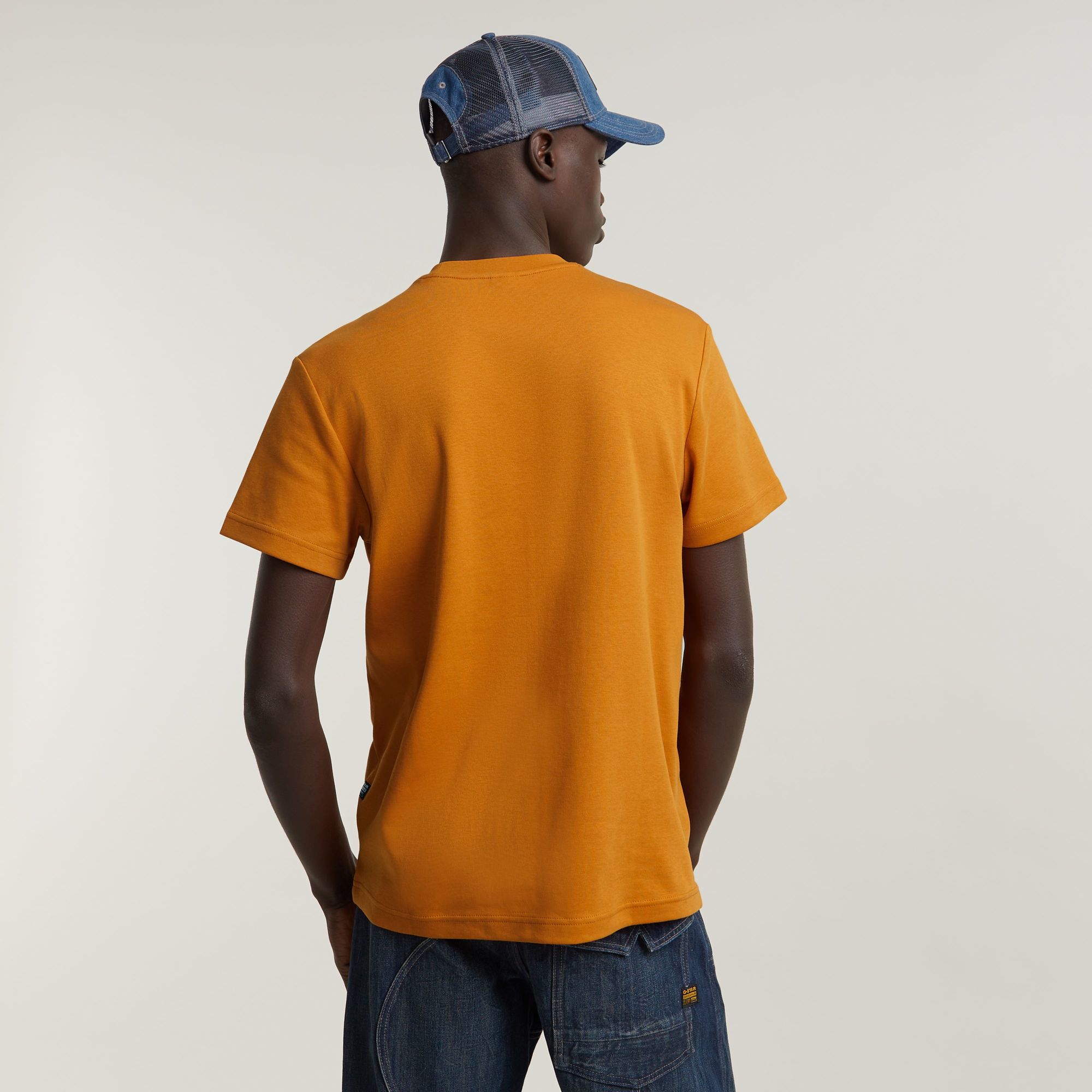 G-Star RAW Destroyed Old Skool Logo T-Shirt Oranje Heren