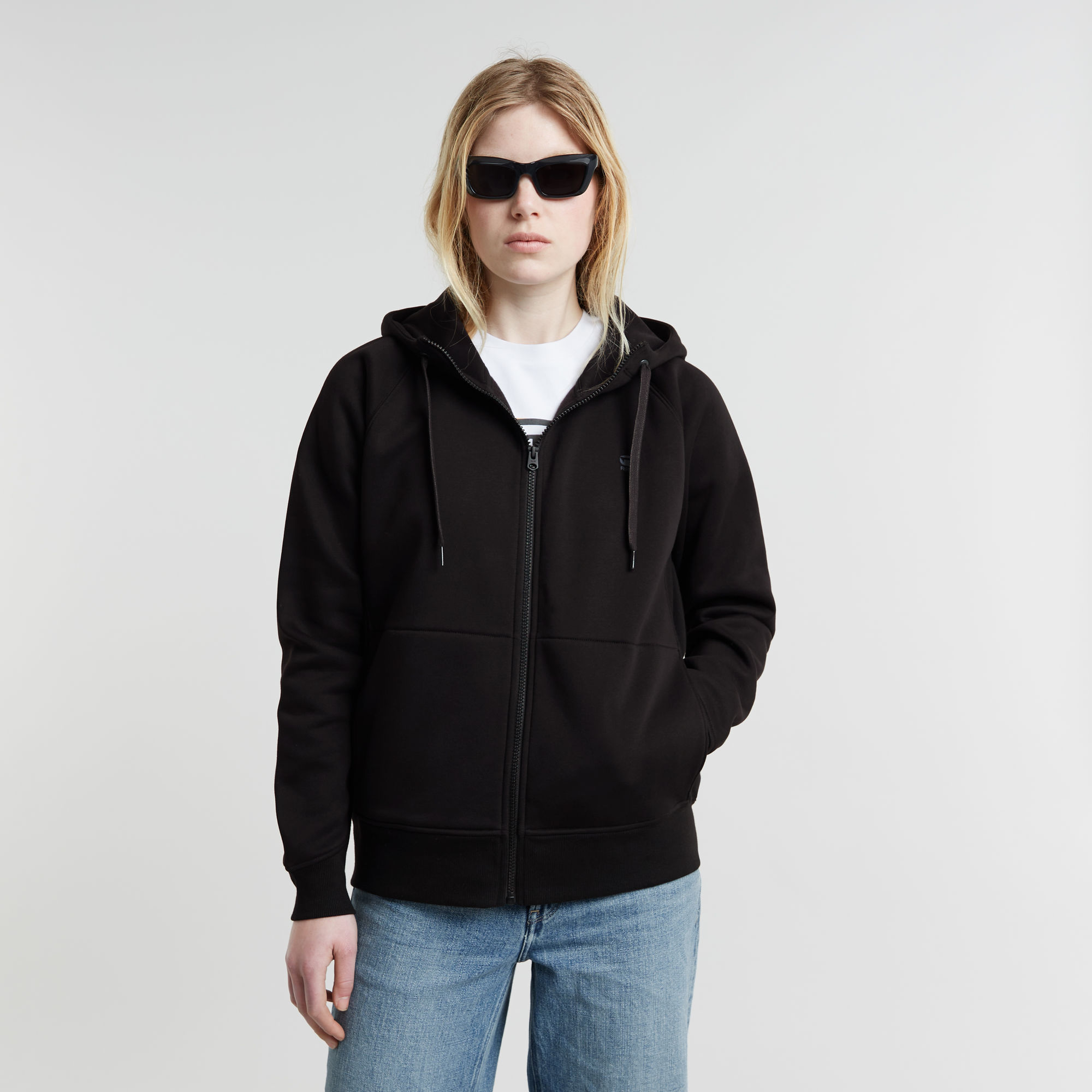 

Premium Core 2.1 Hooded Zip Thru Sweater - Black - Women