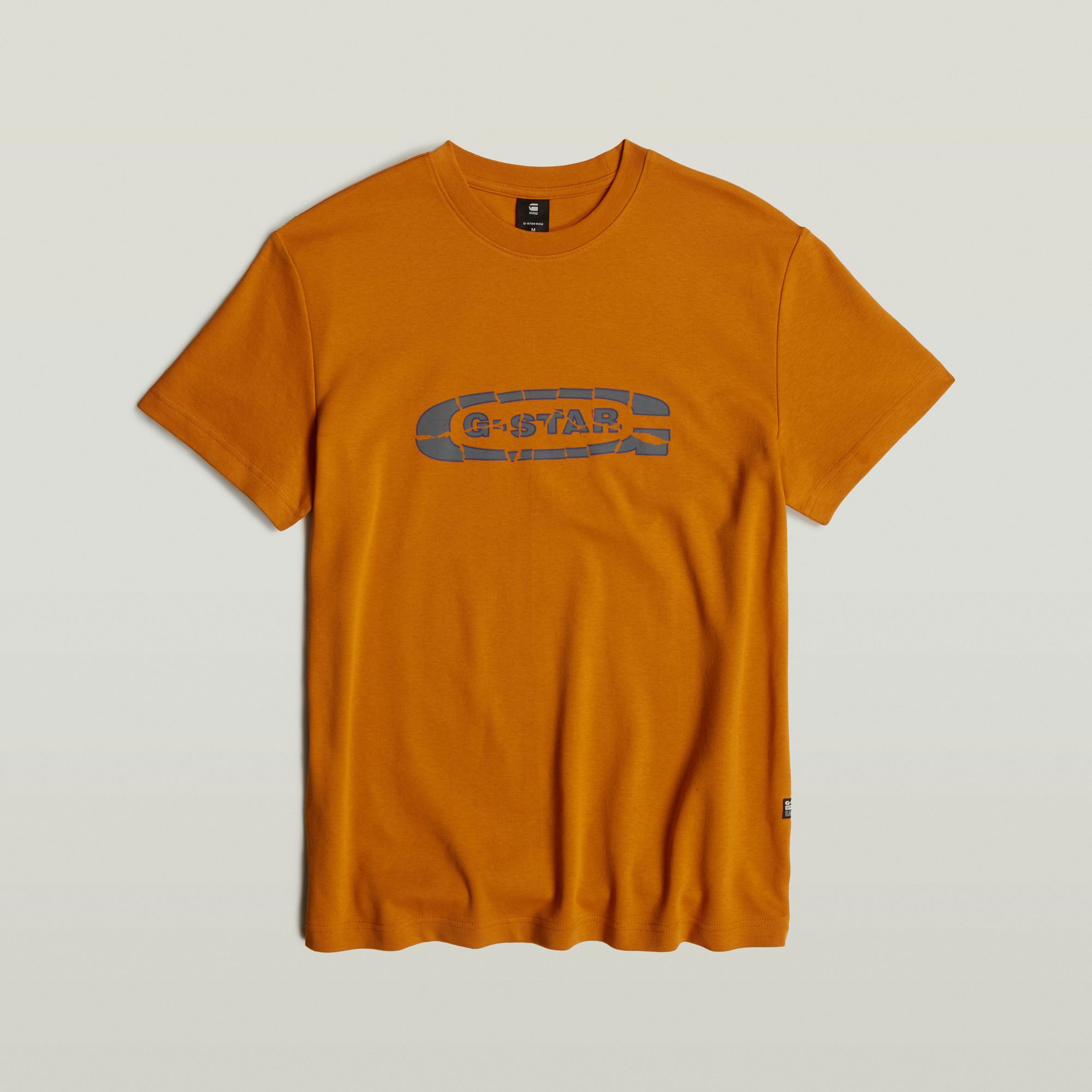 G-Star RAW Destroyed Old Skool Logo T-Shirt Oranje Heren