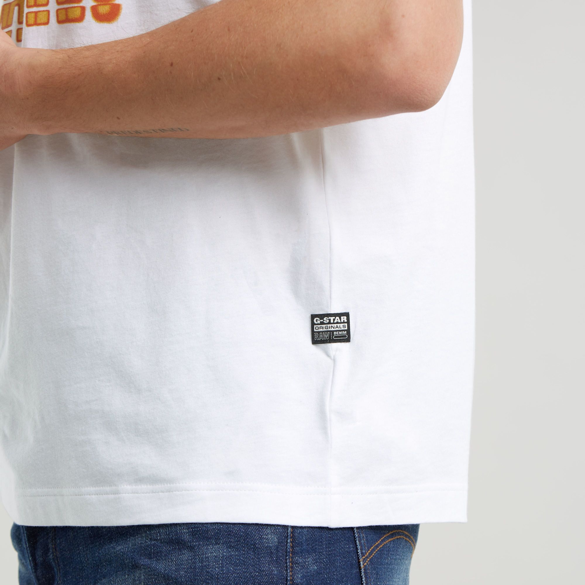 G-Star RAW Gradient Graphic T-Shirt Wit Heren