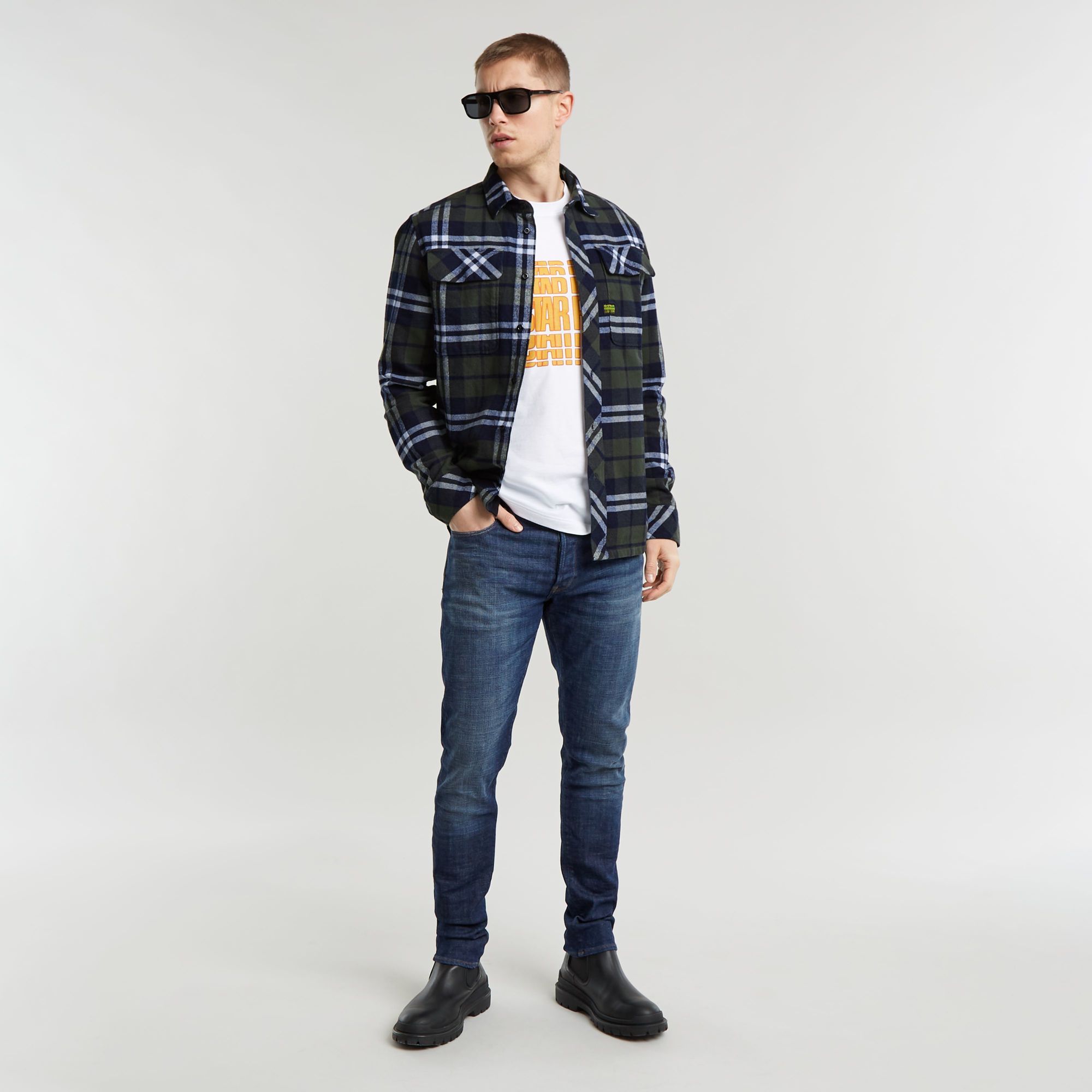 G-Star RAW Gradient Graphic T-Shirt Wit Heren
